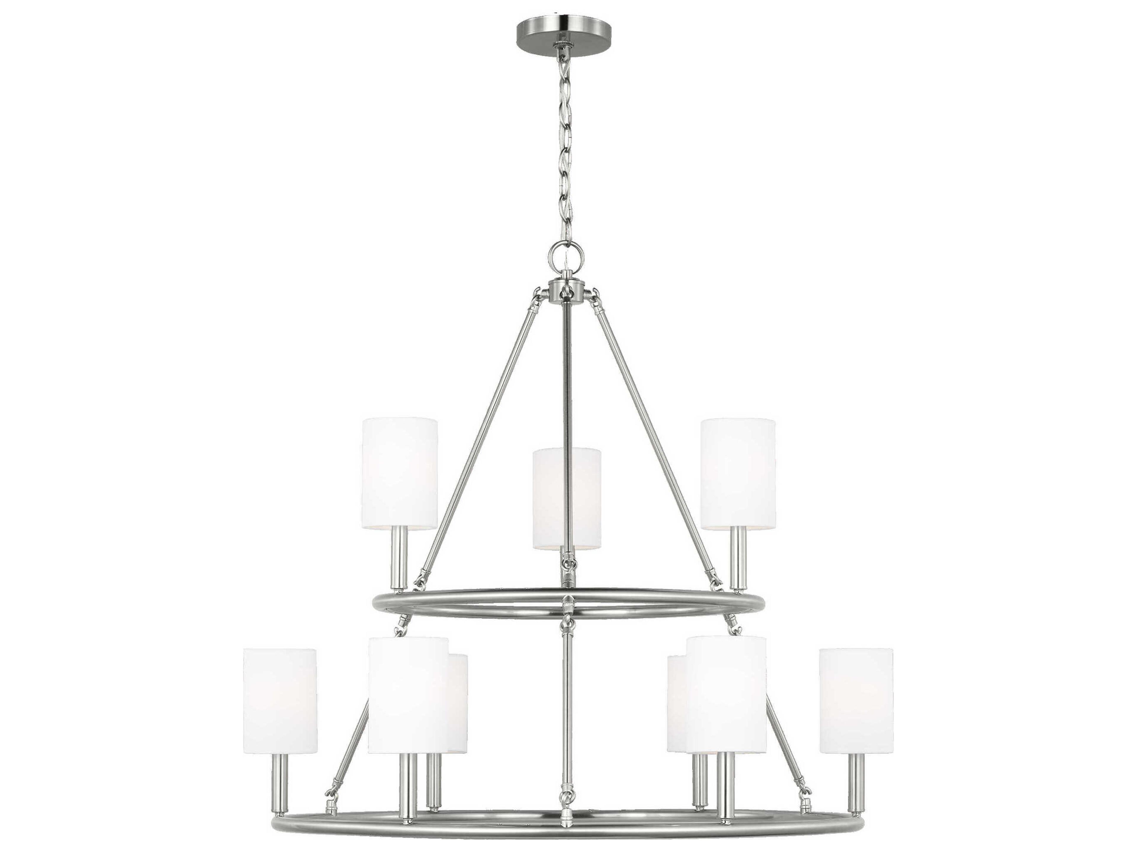 Egmont 9-Light Brushed Steel Chandelier