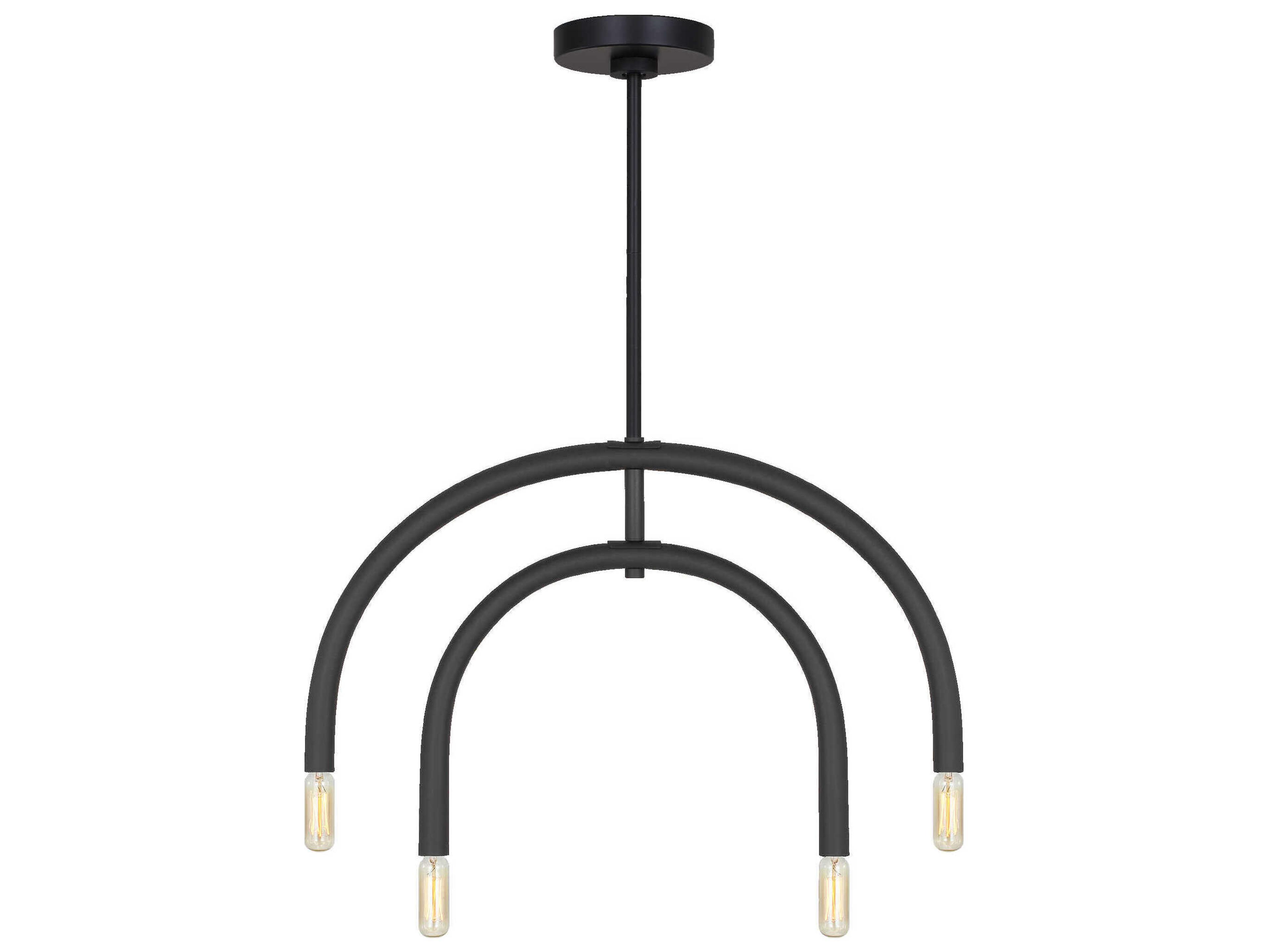 Hadden Medium Chandelier Midnight Black 4 Light Modern Articulating Ceiling Fixture