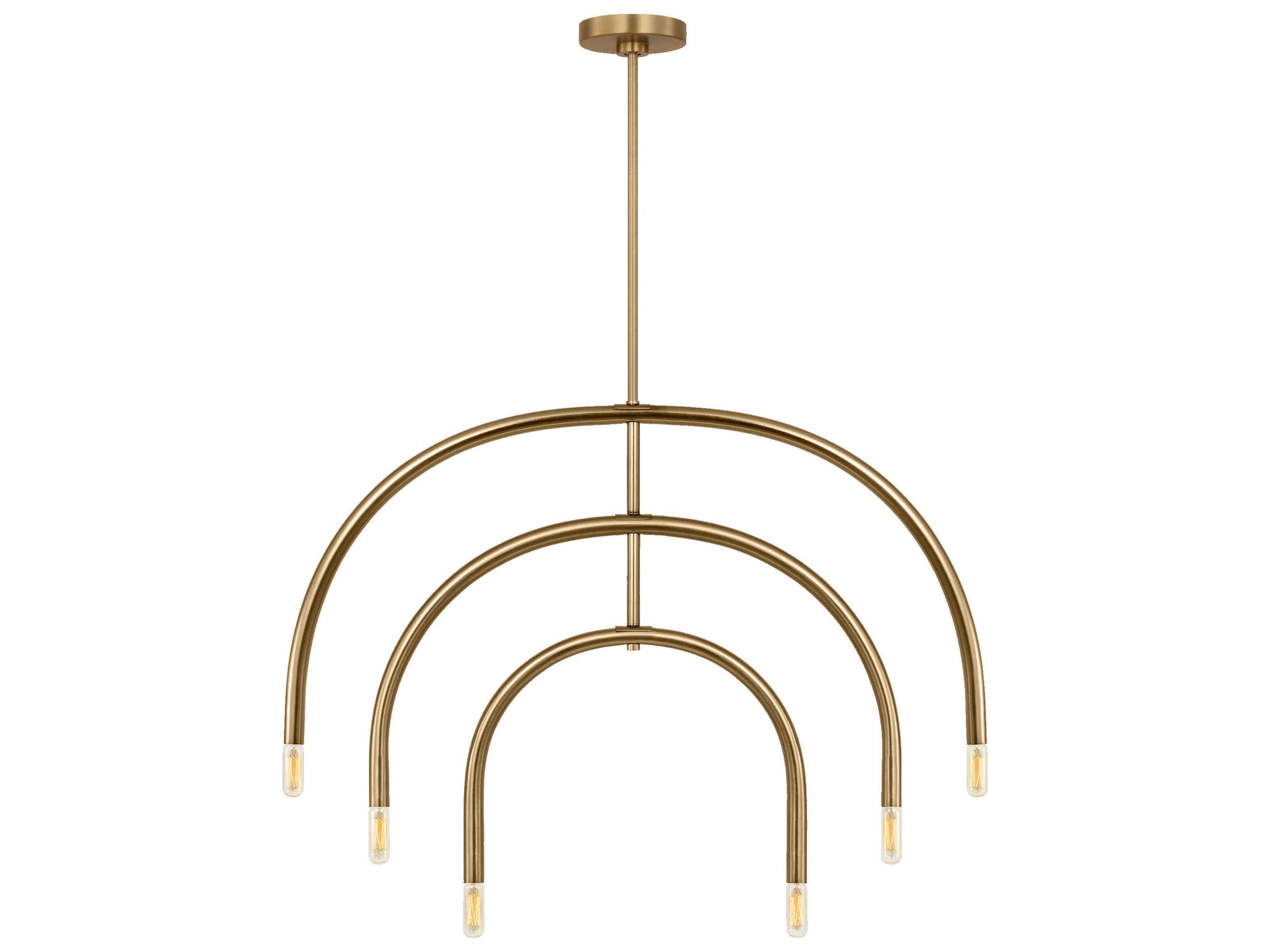 Visual Comfort Studio Hadden 6-Light Satin Brass Chandelier
