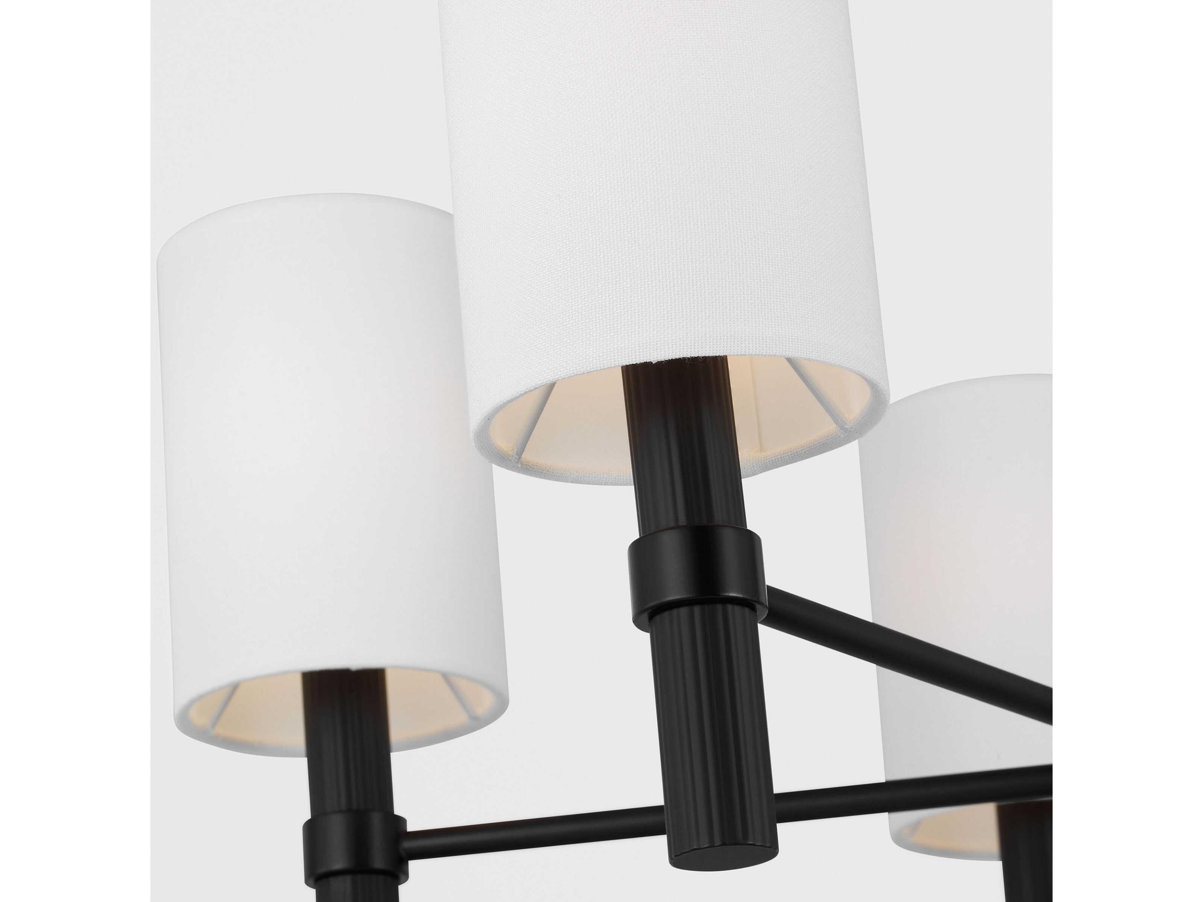 Visual Comfort Studio Manor 5-Light Midnight Black Cylinder Chandelier