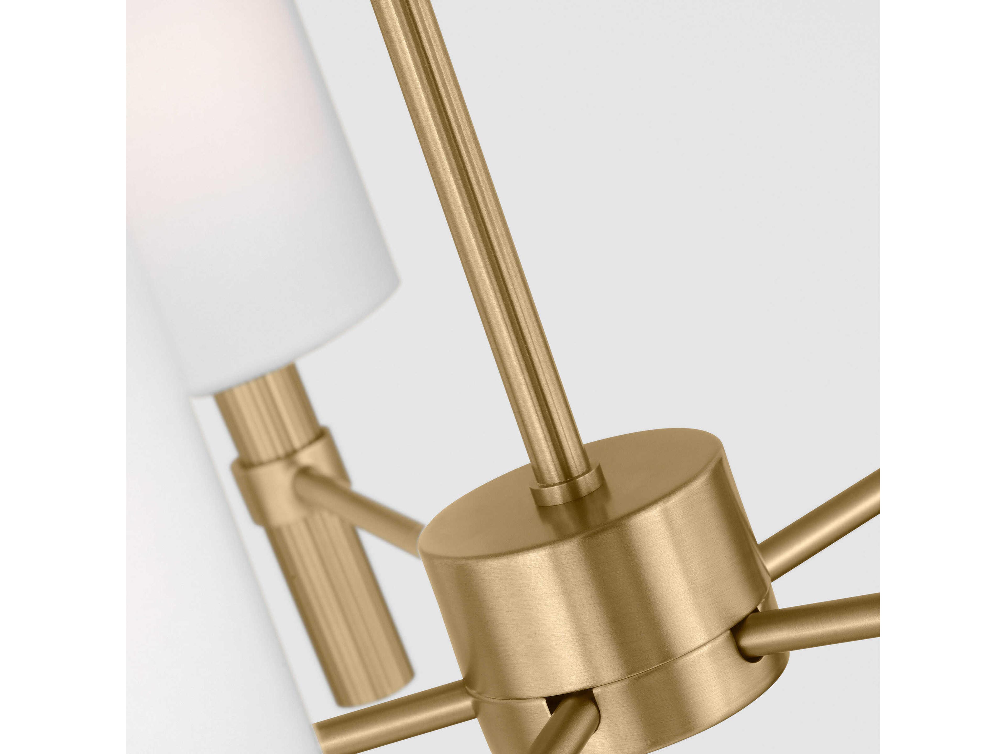 Visual Comfort Studio Manor 5-Light Satin Brass Cylinder Chandelier