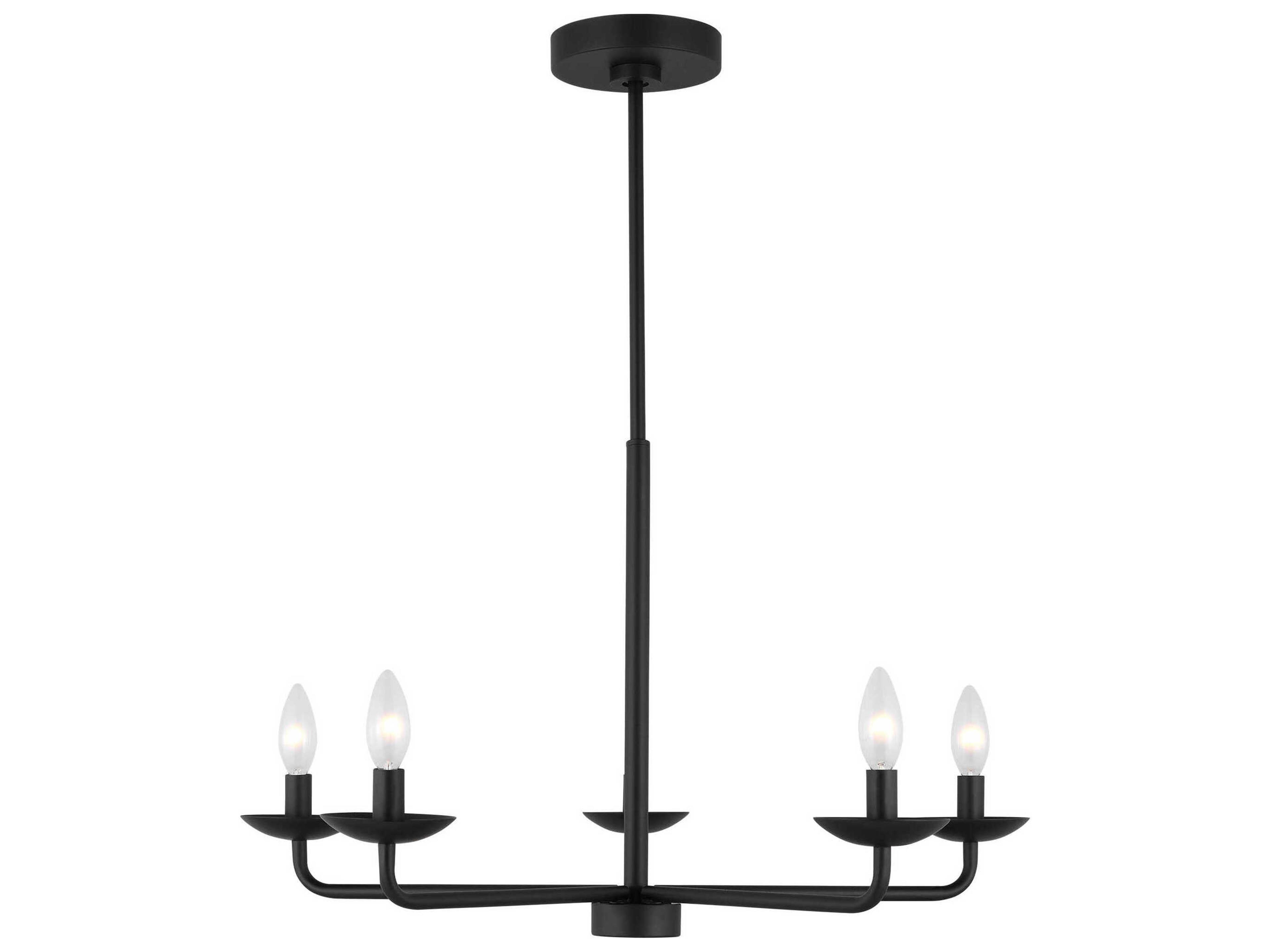 Visual Comfort Studio Albion 5-Light Midnight Black Empire Chandelier
