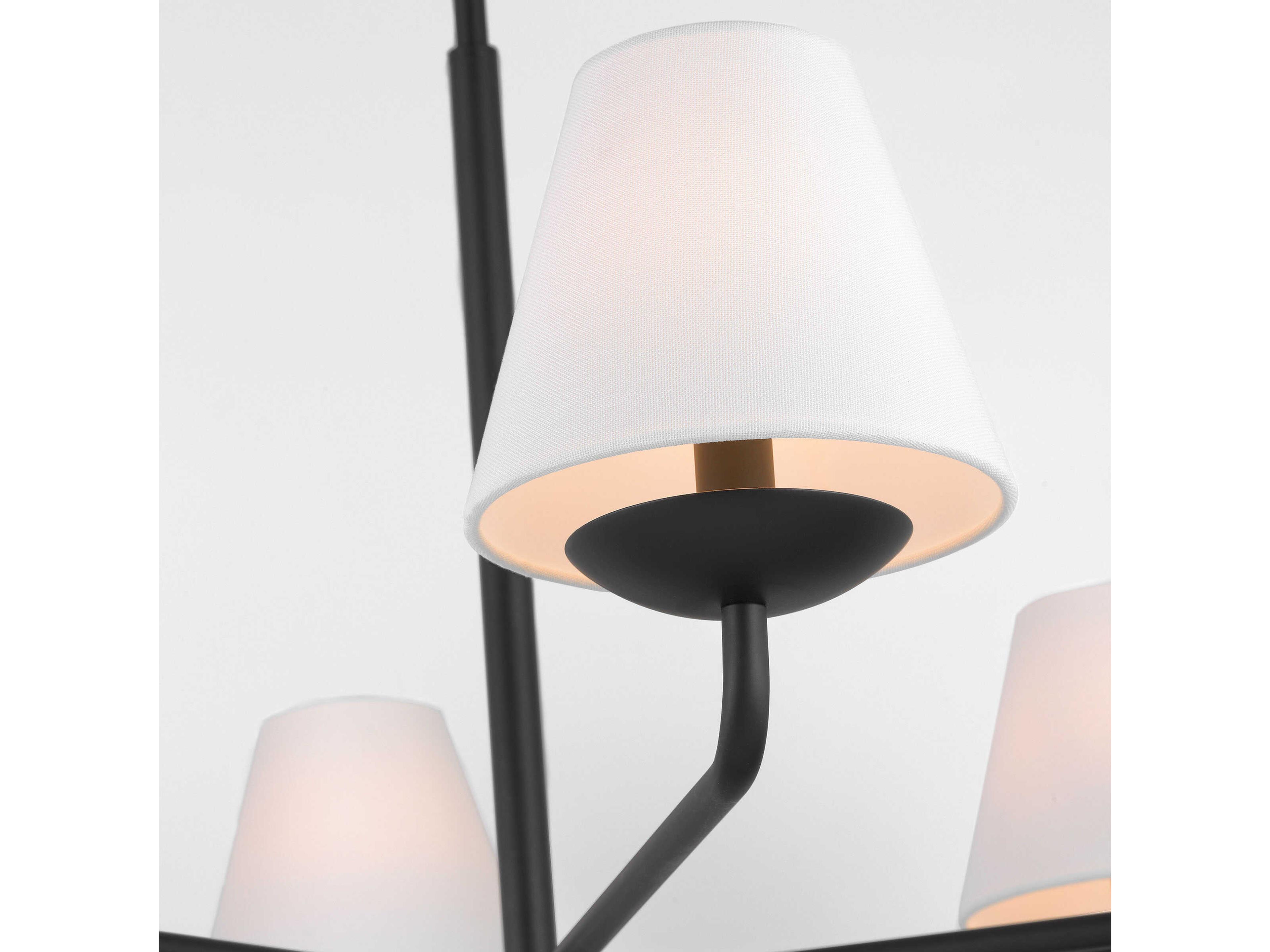 Visual Comfort Studio Albion 6-Light Midnight Black Empire Chandelier