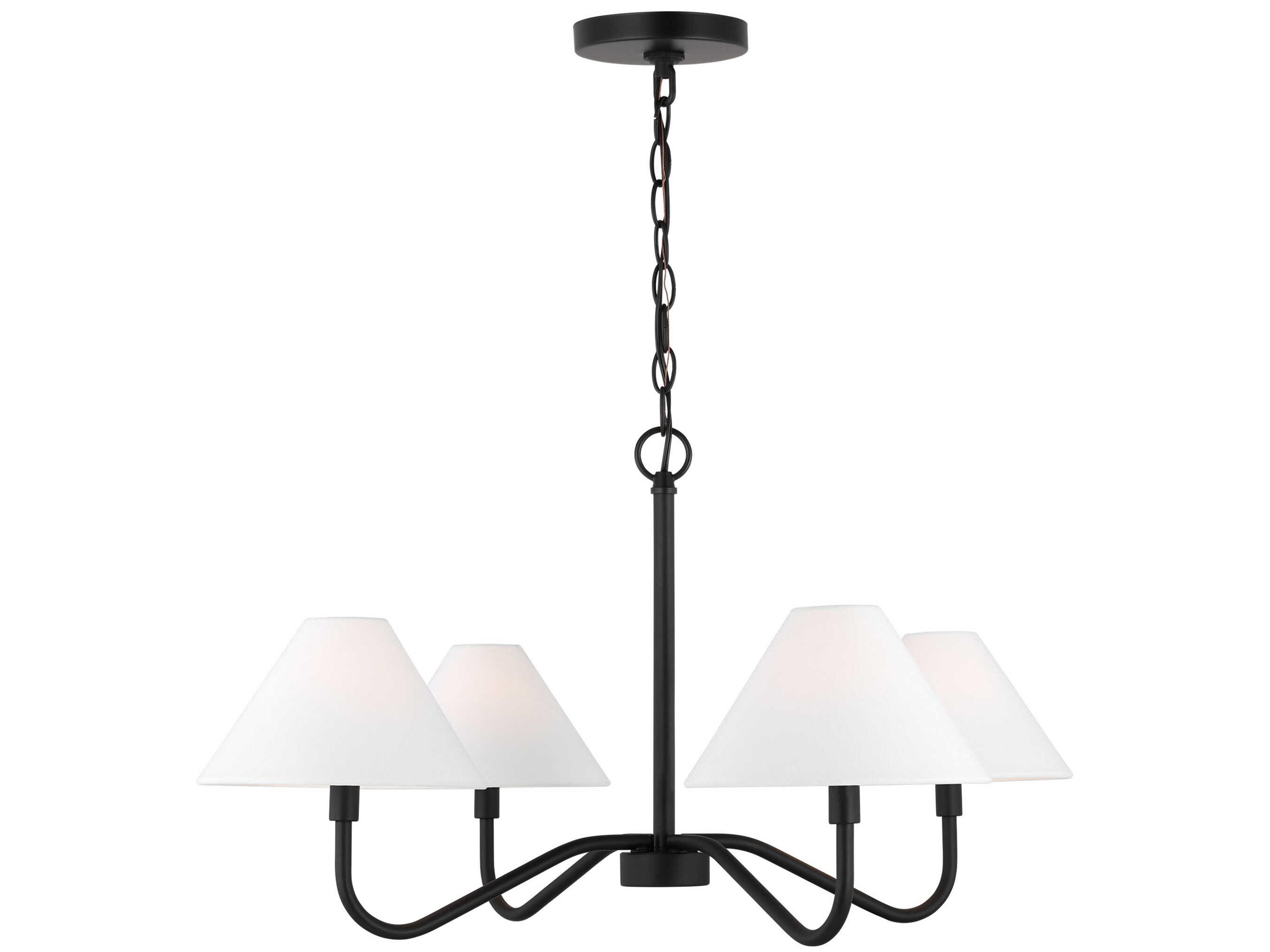 Visual Comfort Studio Eldon 4-Light Midnight Black Empire Chandelier