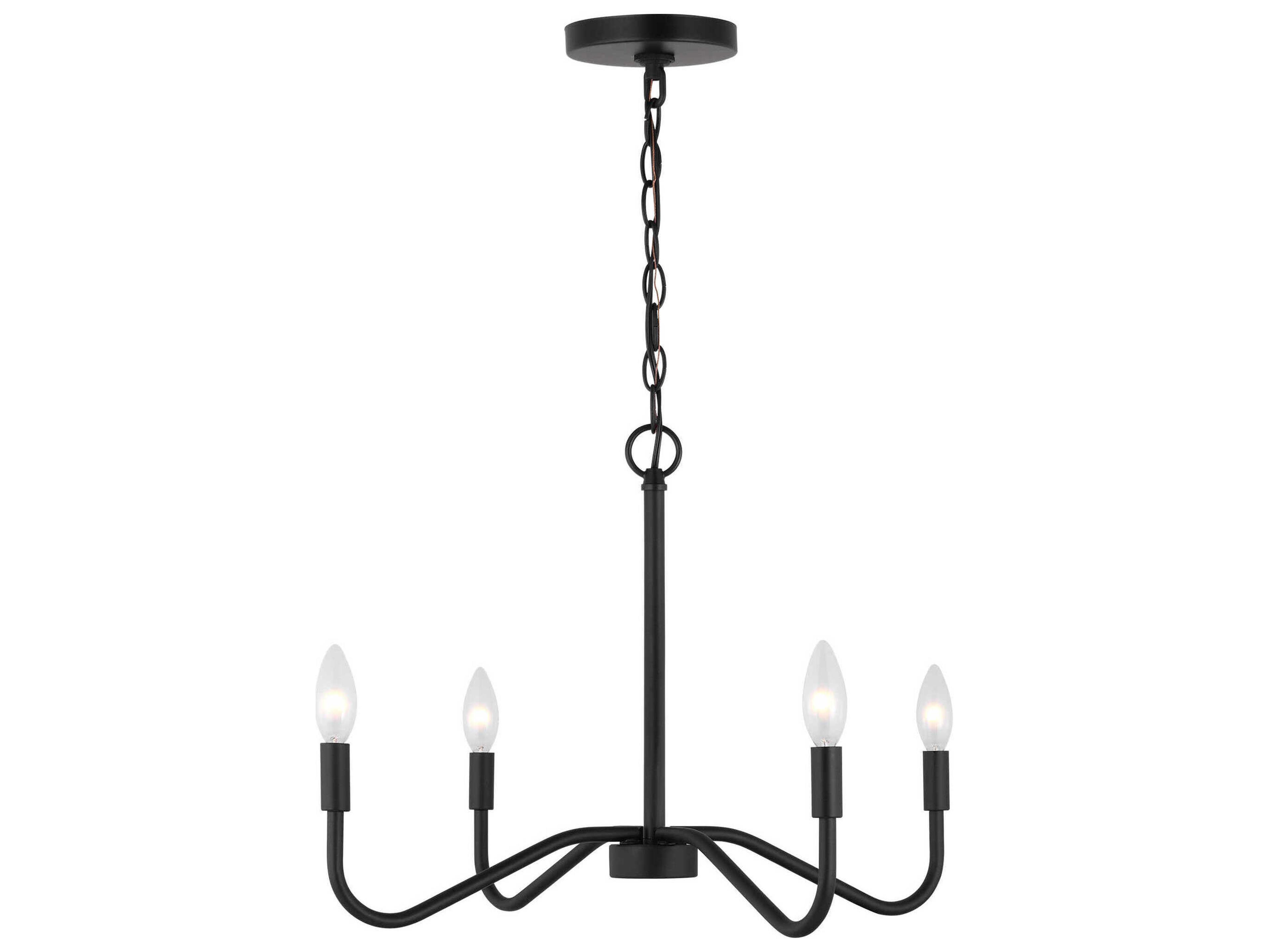 Visual Comfort Studio Eldon 4-Light Midnight Black Empire Chandelier
