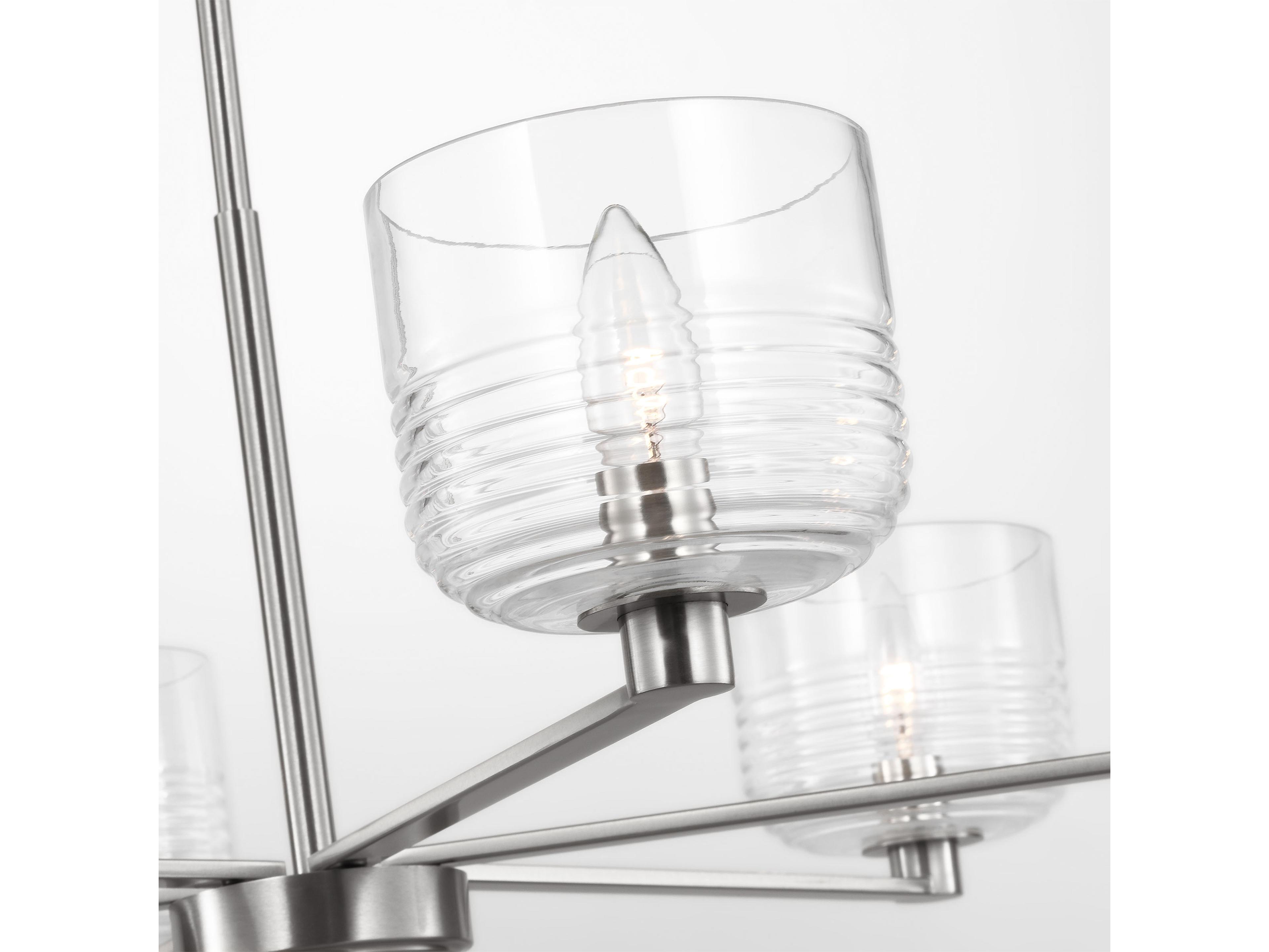 Visual Comfort Studio Lochdale 6-Light Brushed Nickel Candelabra Chandelier