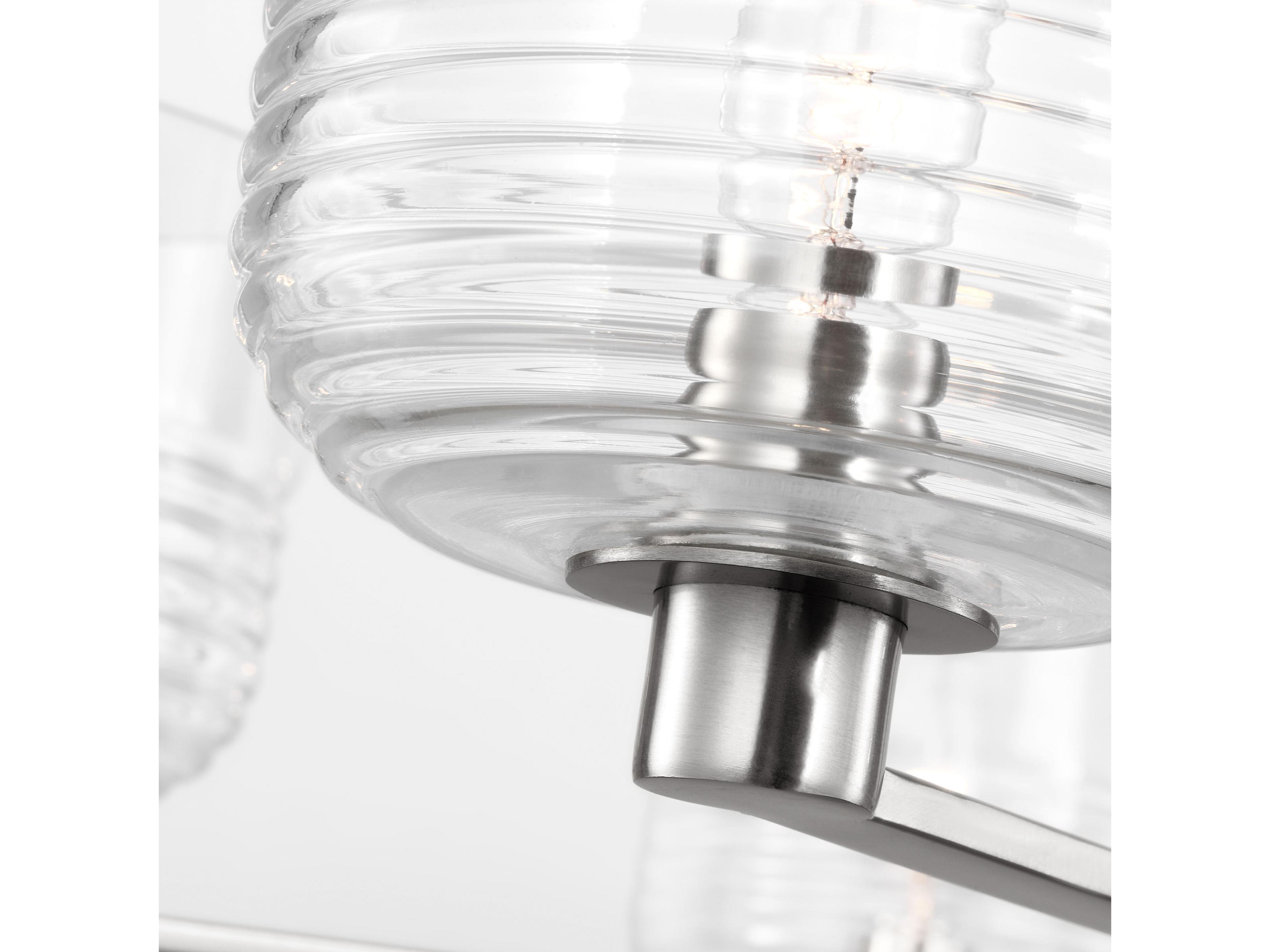 Visual Comfort Studio Lochdale 6-Light Brushed Nickel Candelabra Chandelier