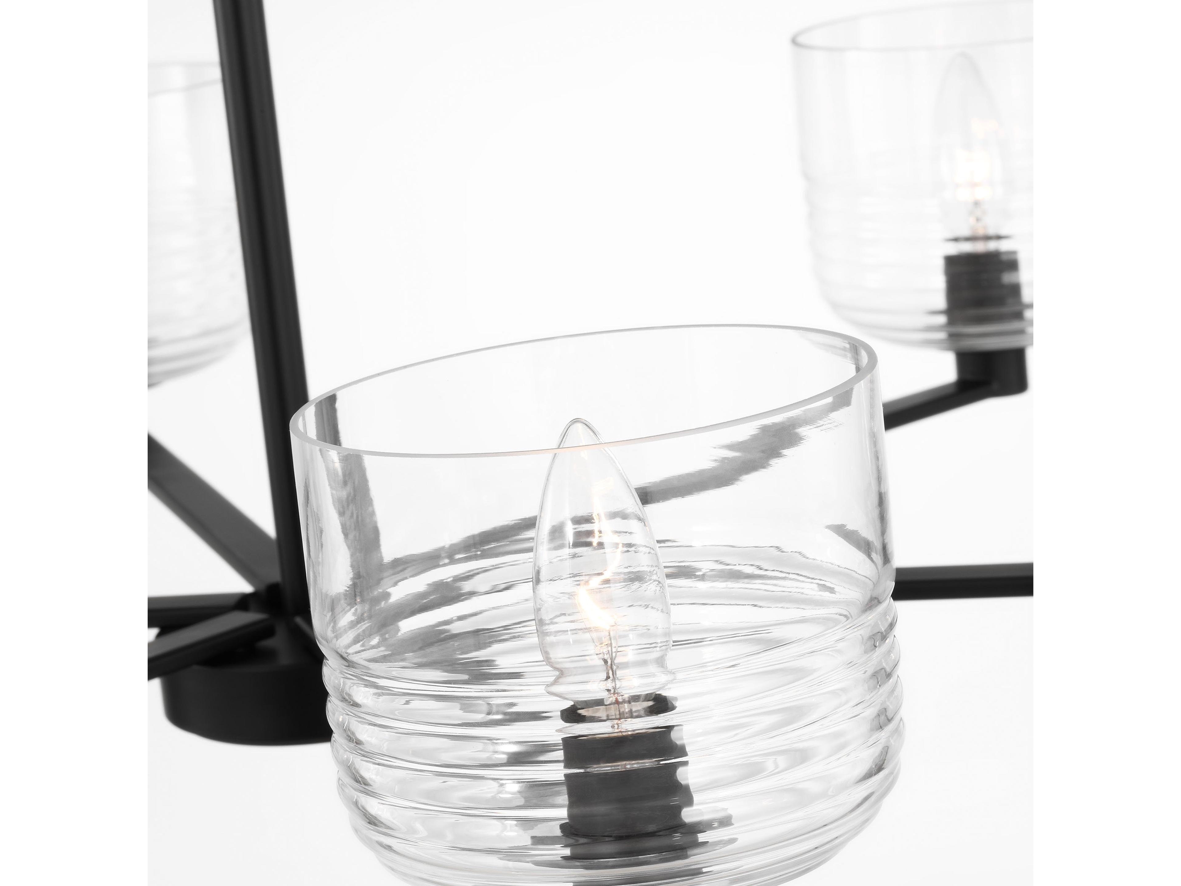 Visual Comfort Studio Lochdale 6-Light Midnight Black Candelabra Chandelier