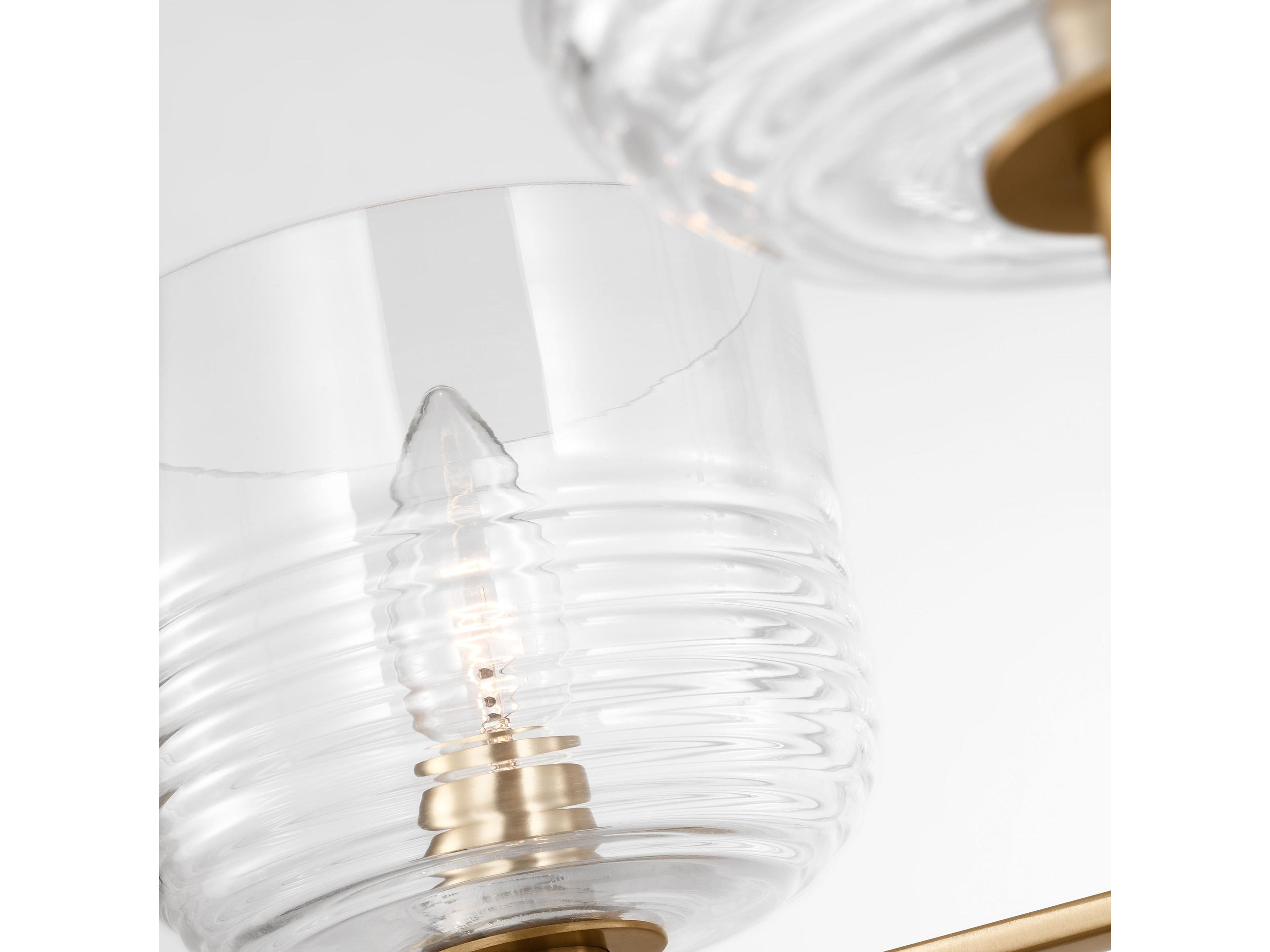 Visual Comfort Studio Lochdale 6-Light Satin Brass Candelabra Chandelier