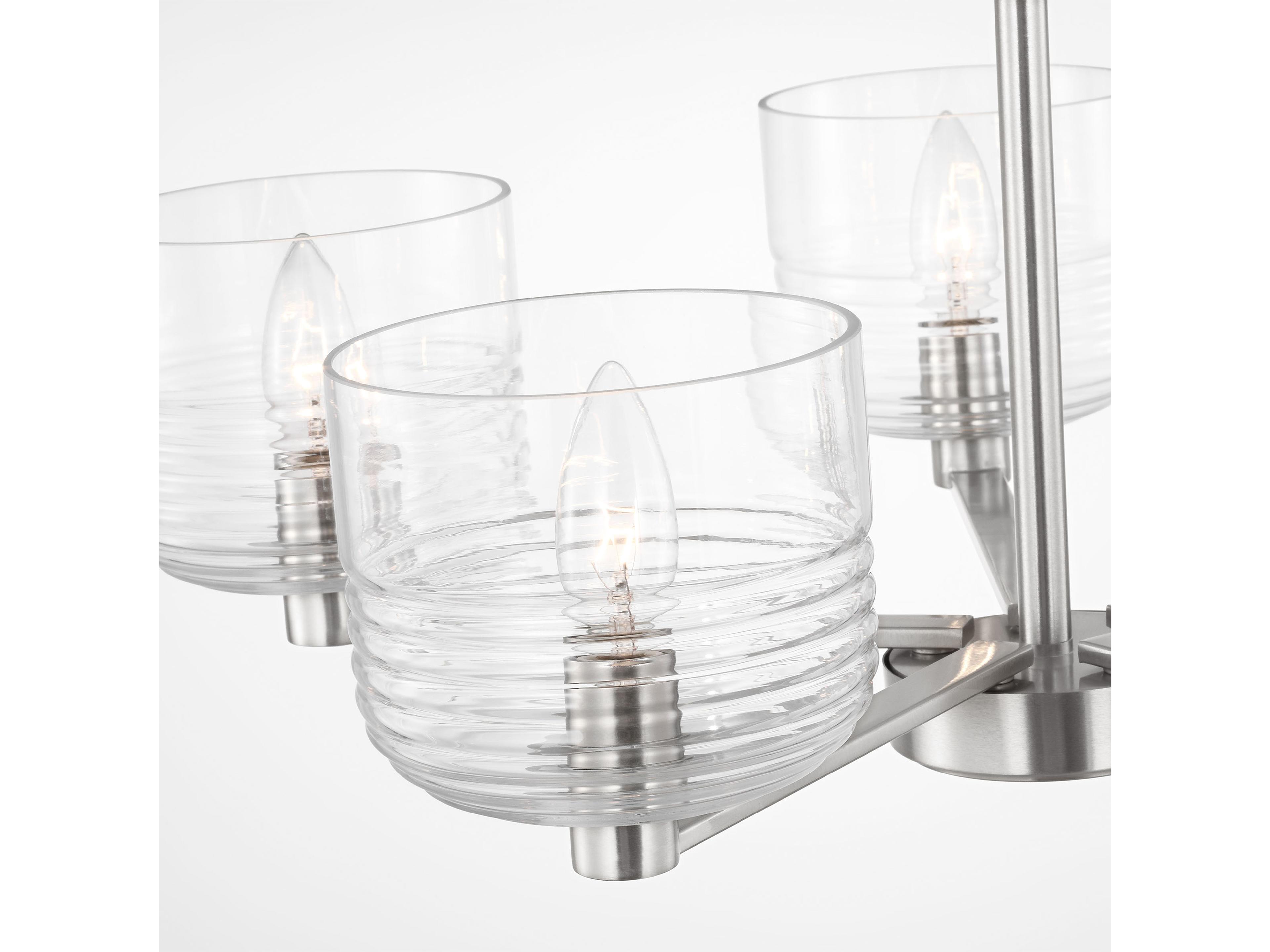 Visual Comfort Studio Lochdale 5-Light Brushed Nickel Candelabra Chandelier