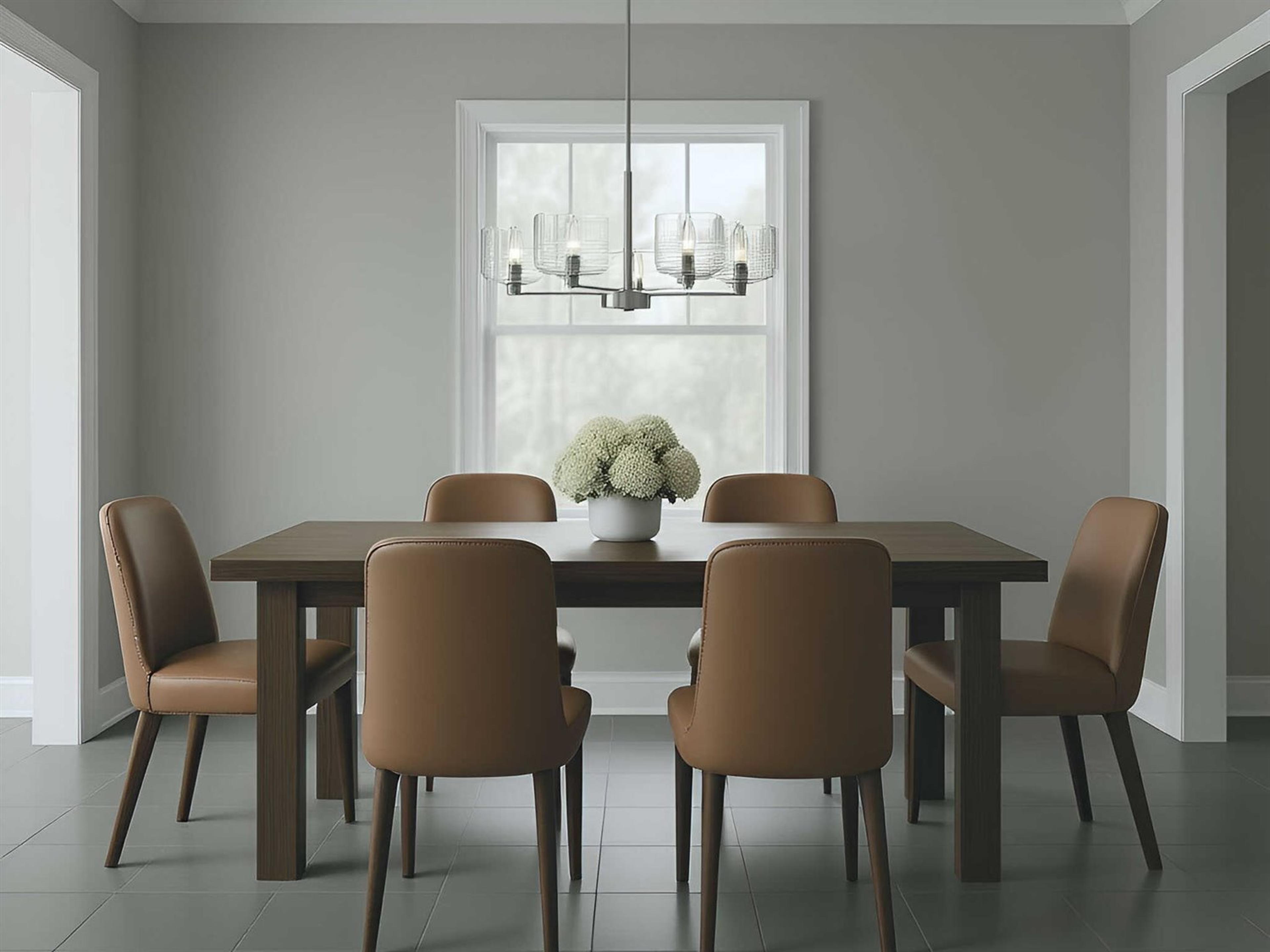 Visual Comfort Studio Lochdale 5-Light Brushed Nickel Candelabra Chandelier