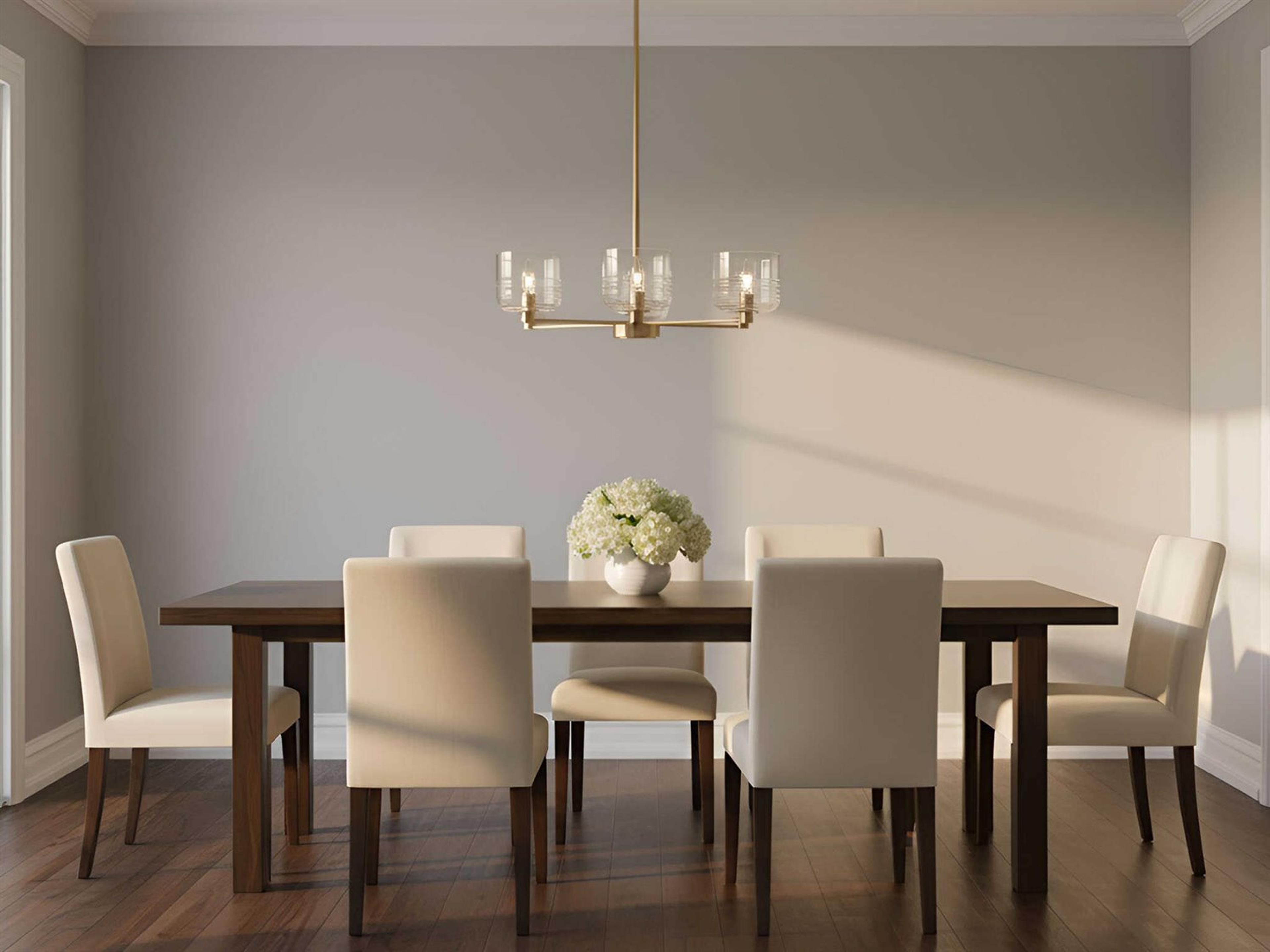 Visual Comfort Studio Lochdale 5-Light Satin Brass Candelabra Chandelier