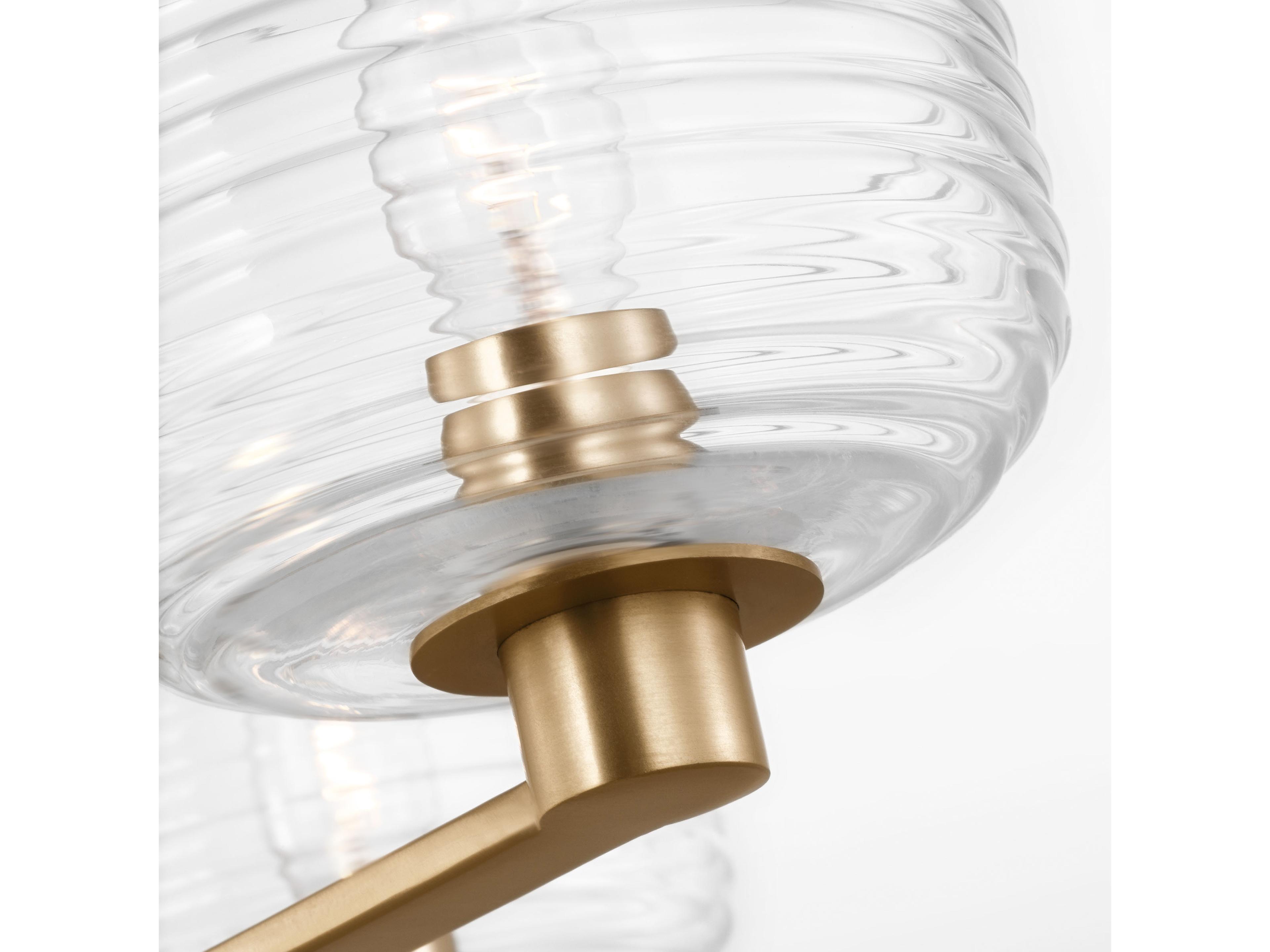 Visual Comfort Studio Lochdale 3-Light Satin Brass Candelabra Chandelier