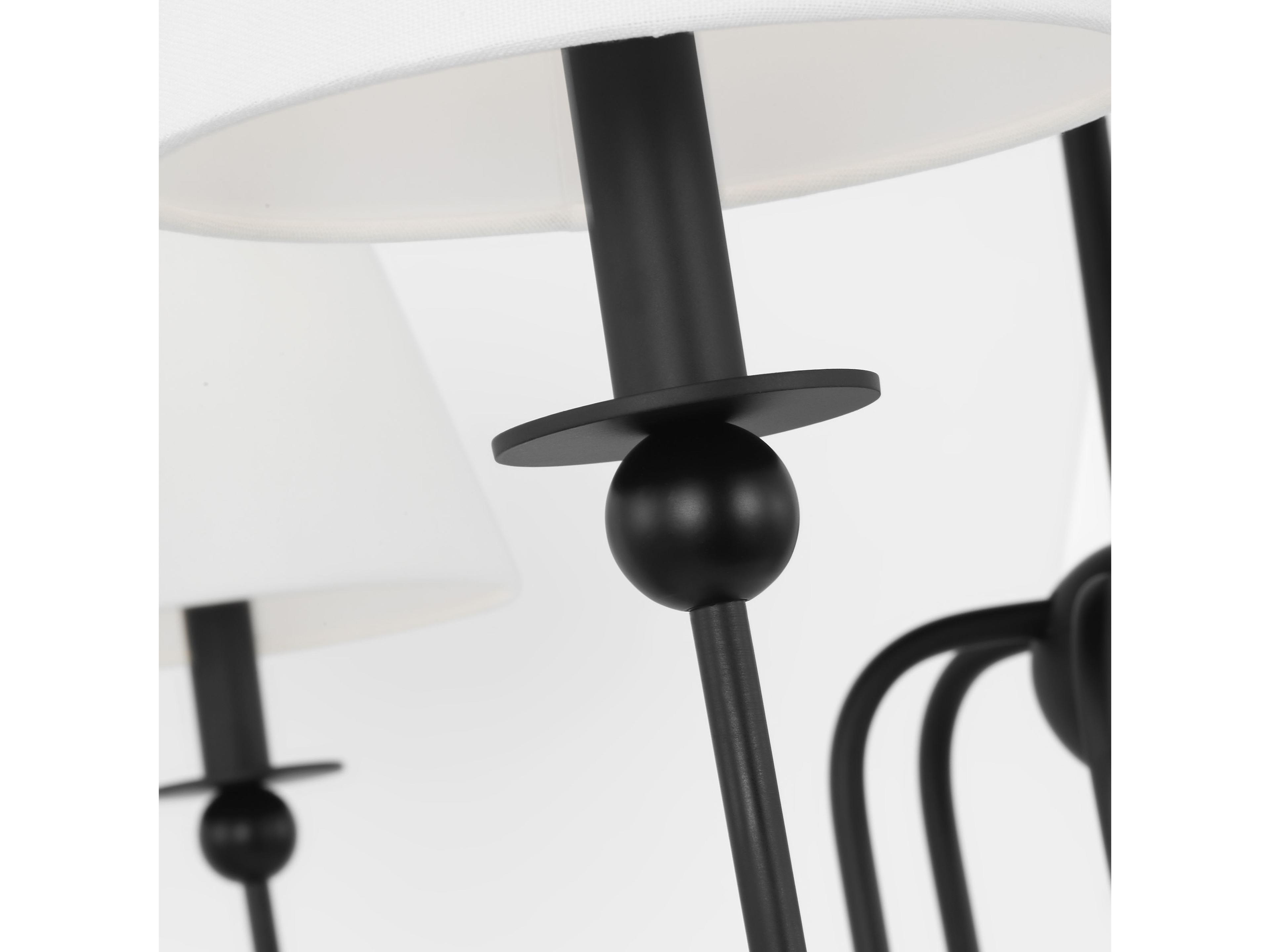 Visual Comfort Studio Elsay 6-Light Midnight Black Chandelier