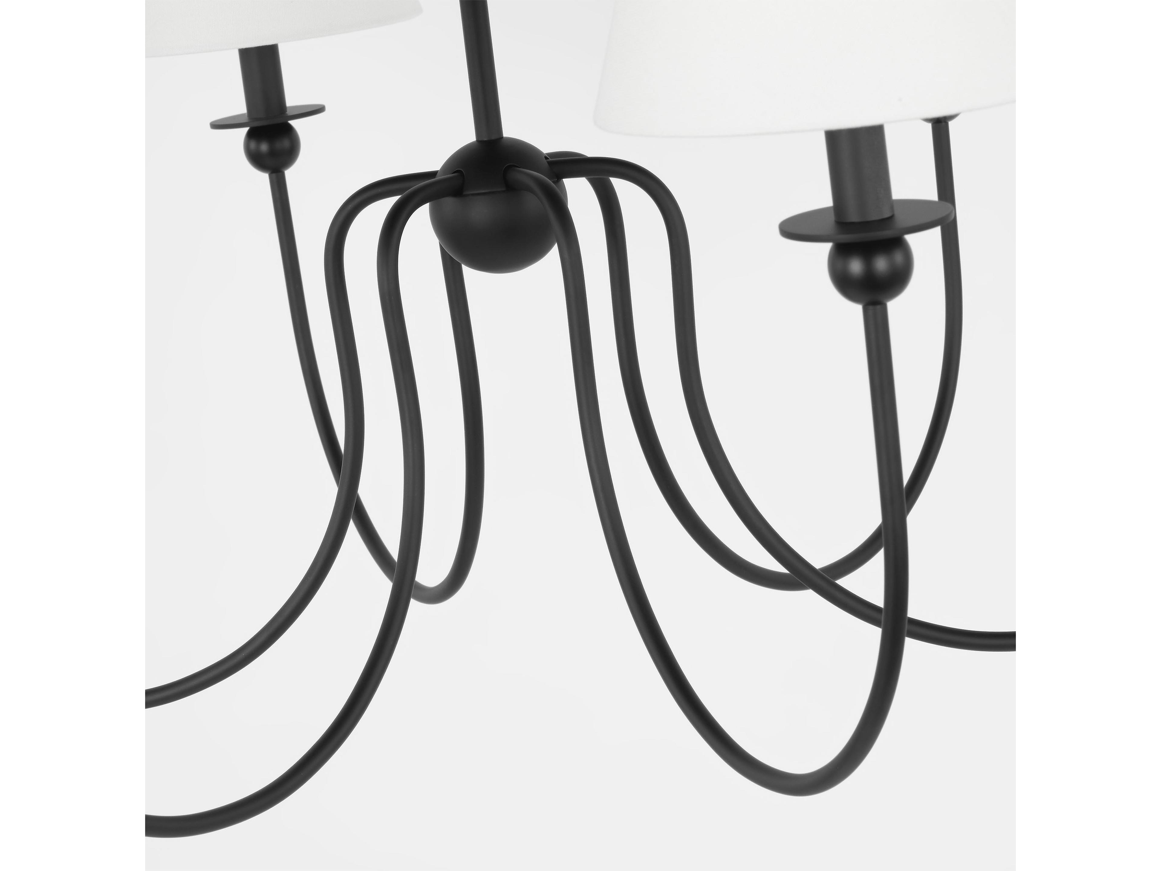 Visual Comfort Studio Elsay 6-Light Midnight Black Chandelier