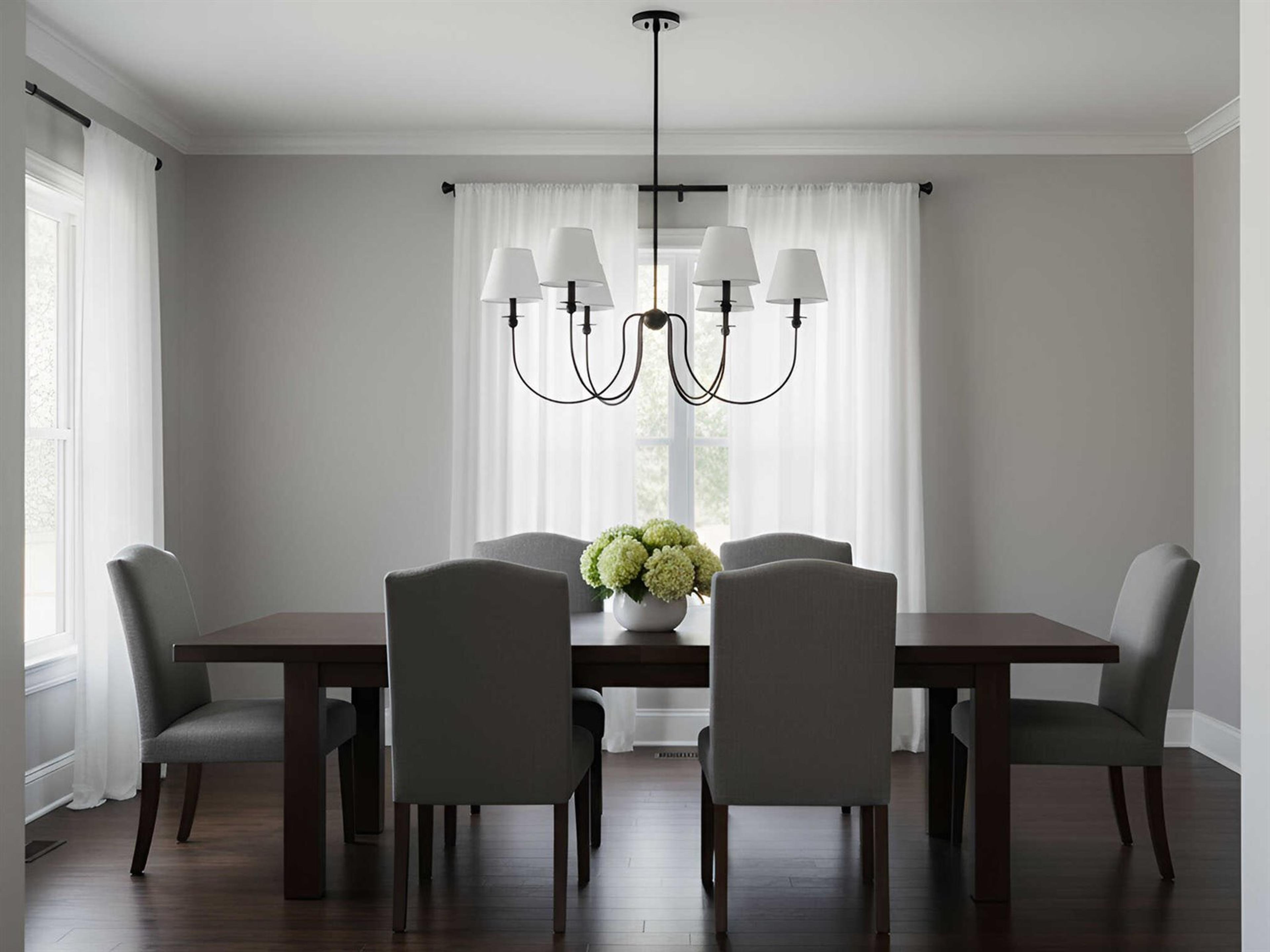 Visual Comfort Studio Elsay 6-Light Midnight Black Chandelier