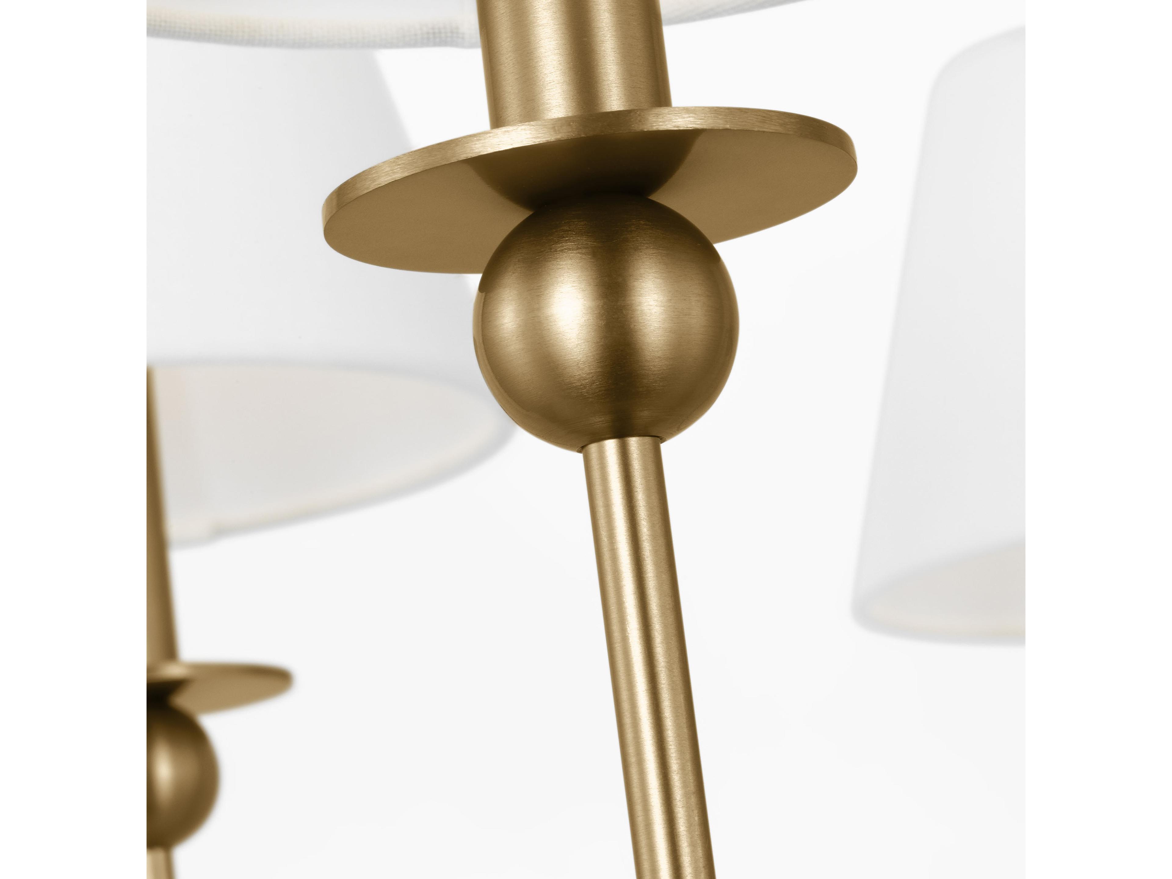 Visual Comfort Studio Elsay 6-Light Satin Brass Chandelier