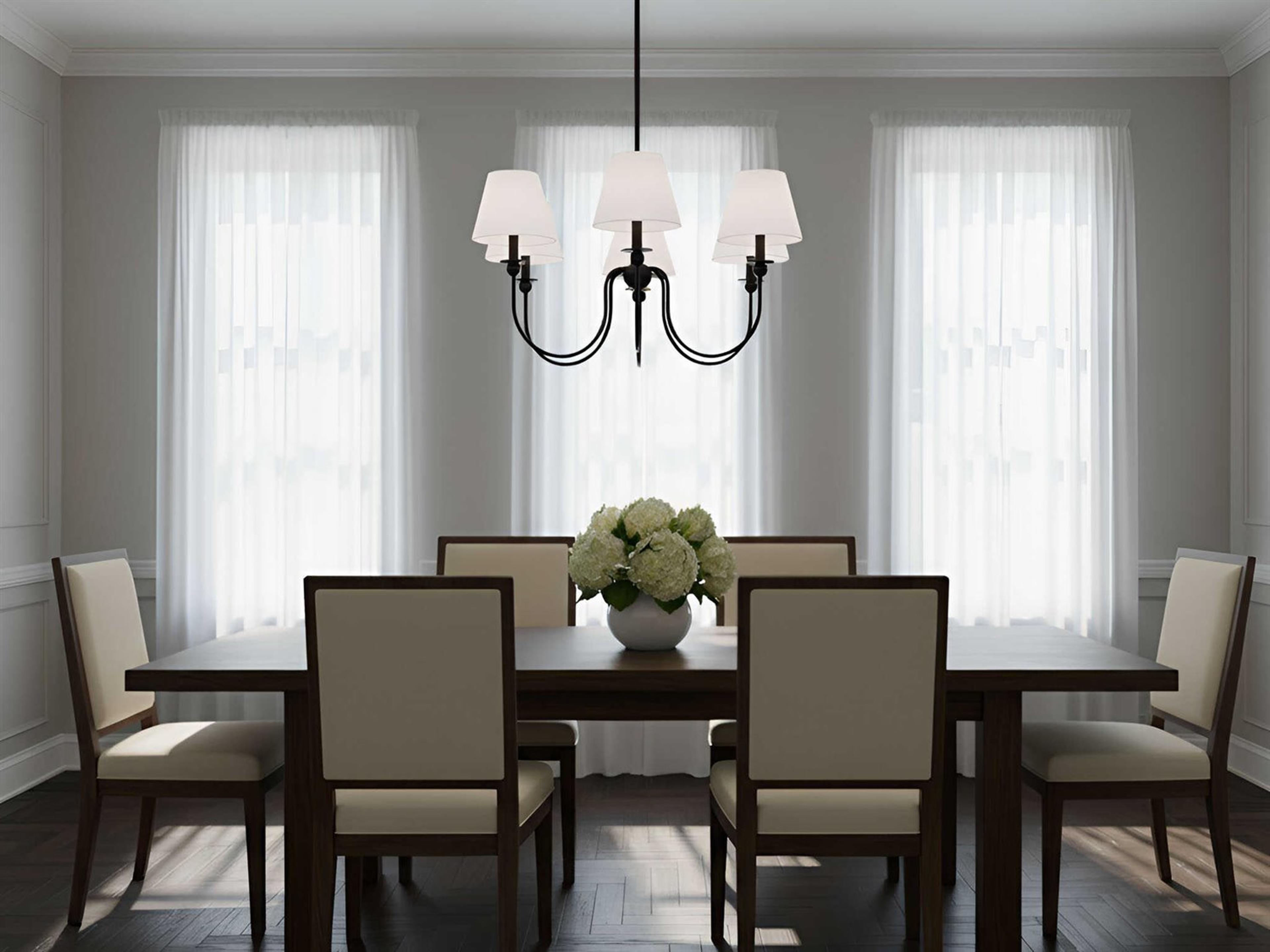 Visual Comfort Studio Elsay 5-Light Midnight Black Chandelier