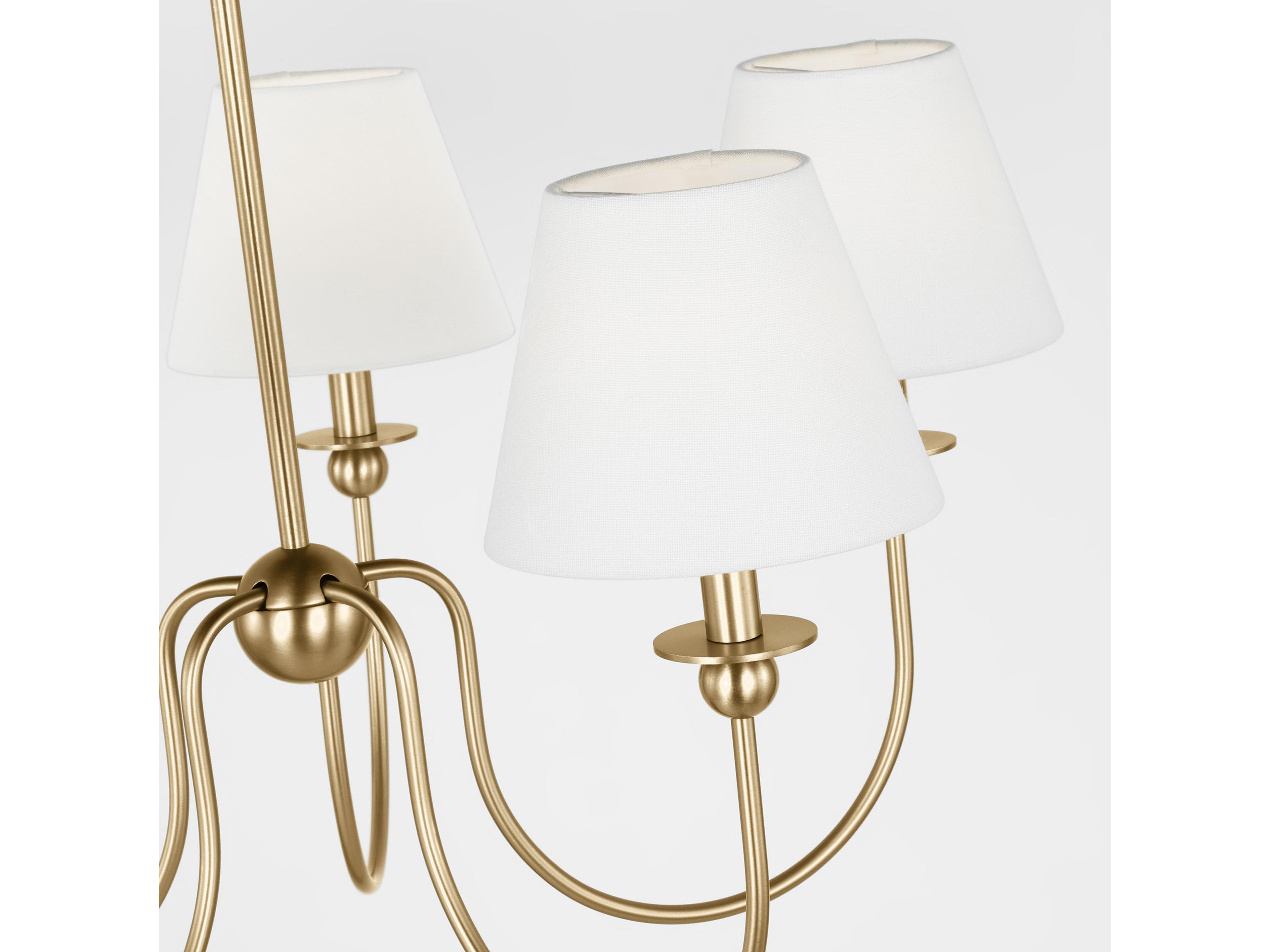 Visual Comfort Studio Elsay 5-Light Satin Brass Chandelier