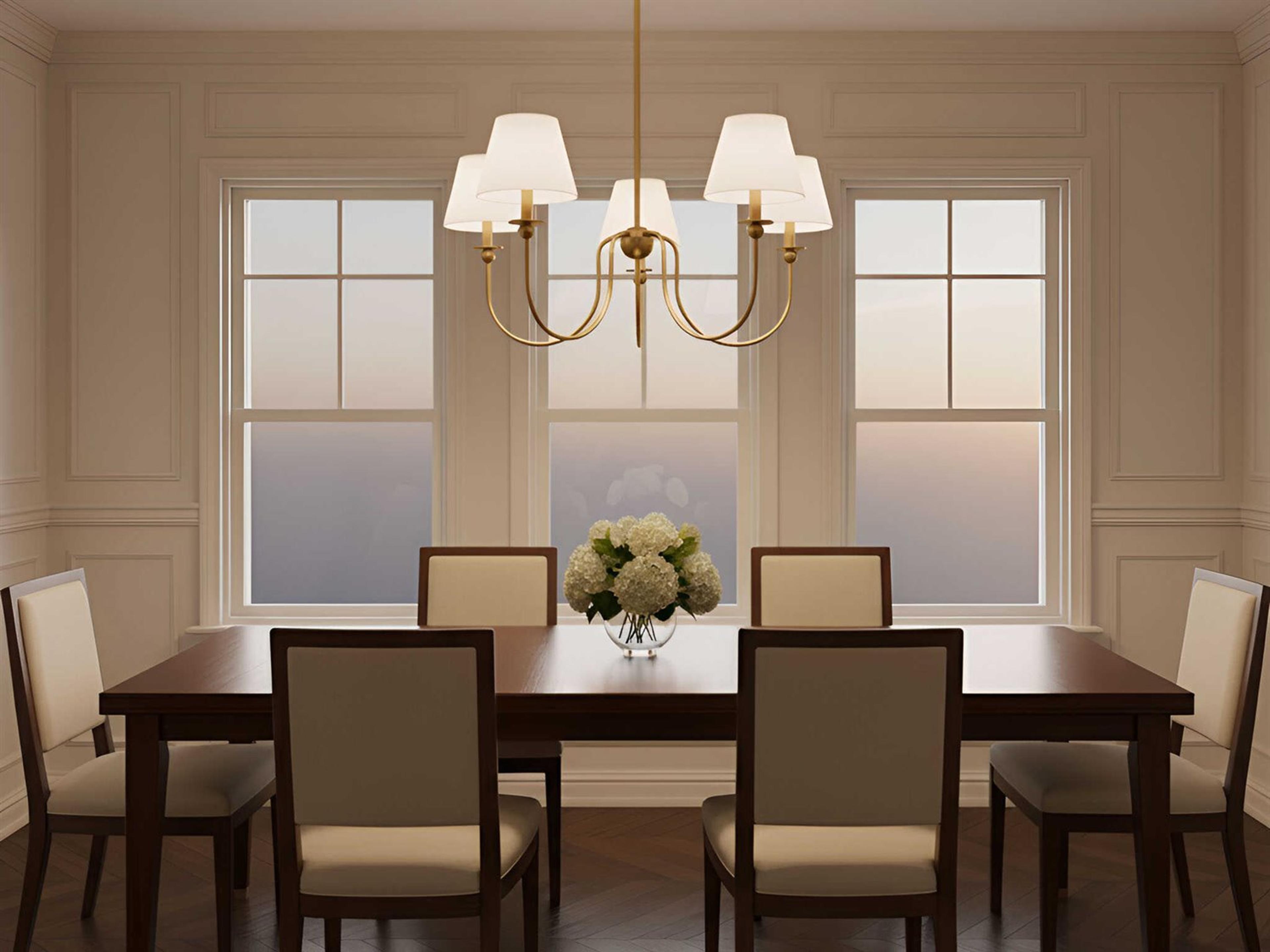 Visual Comfort Studio Elsay 5-Light Satin Brass Chandelier