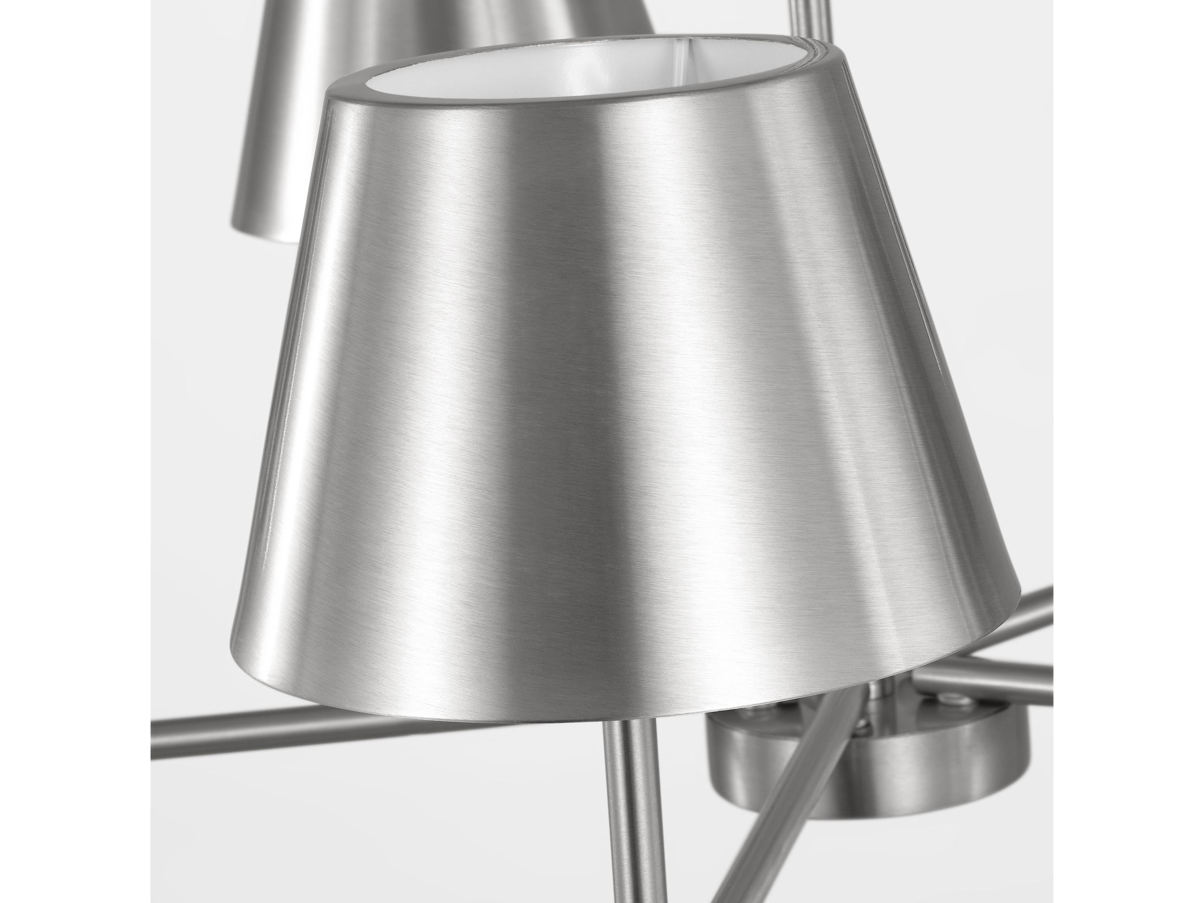 Visual Comfort Studio Ender 5-Light Brushed Nickel Chandelier