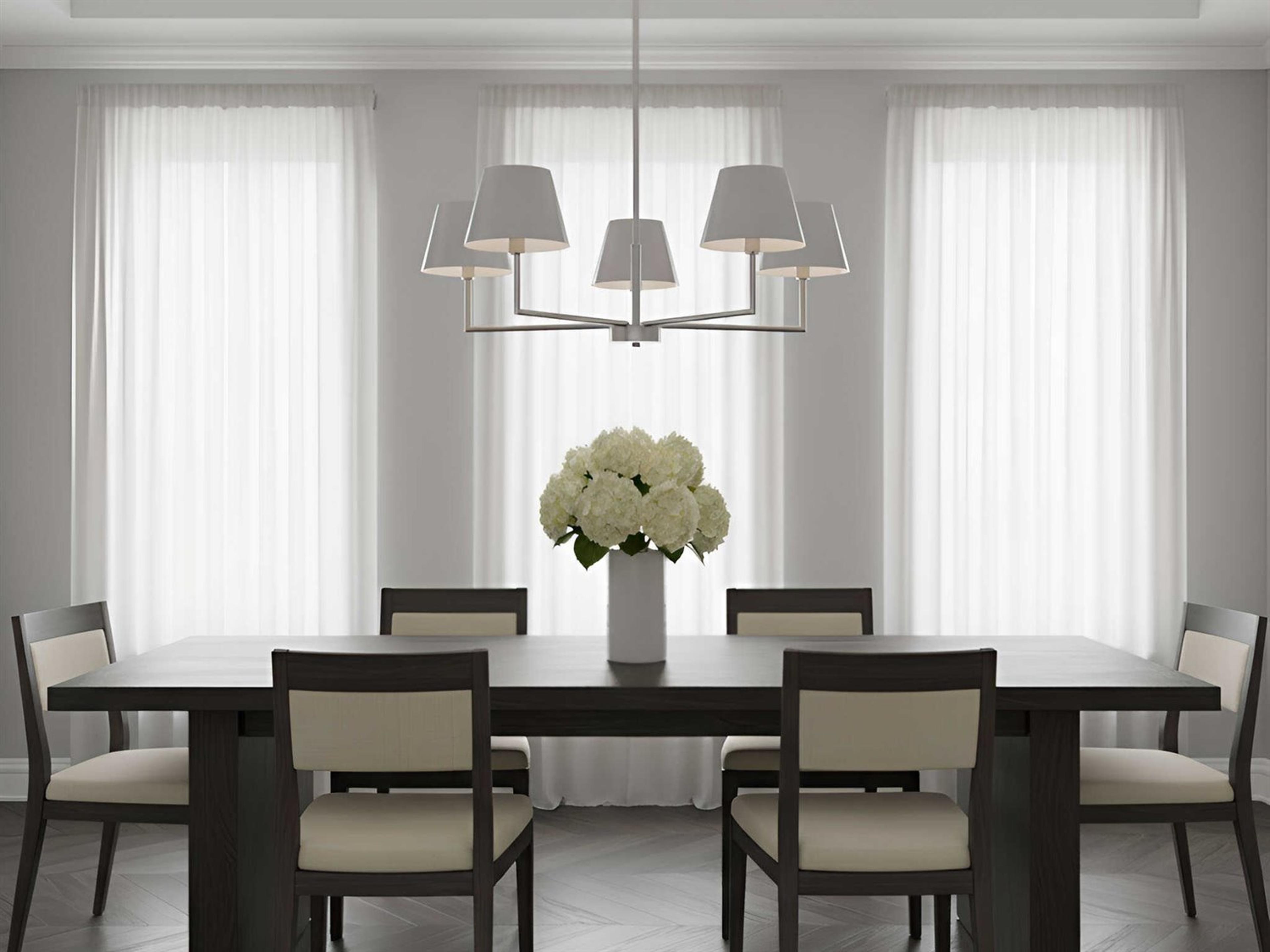 Visual Comfort Studio Ender 5-Light Brushed Nickel Chandelier