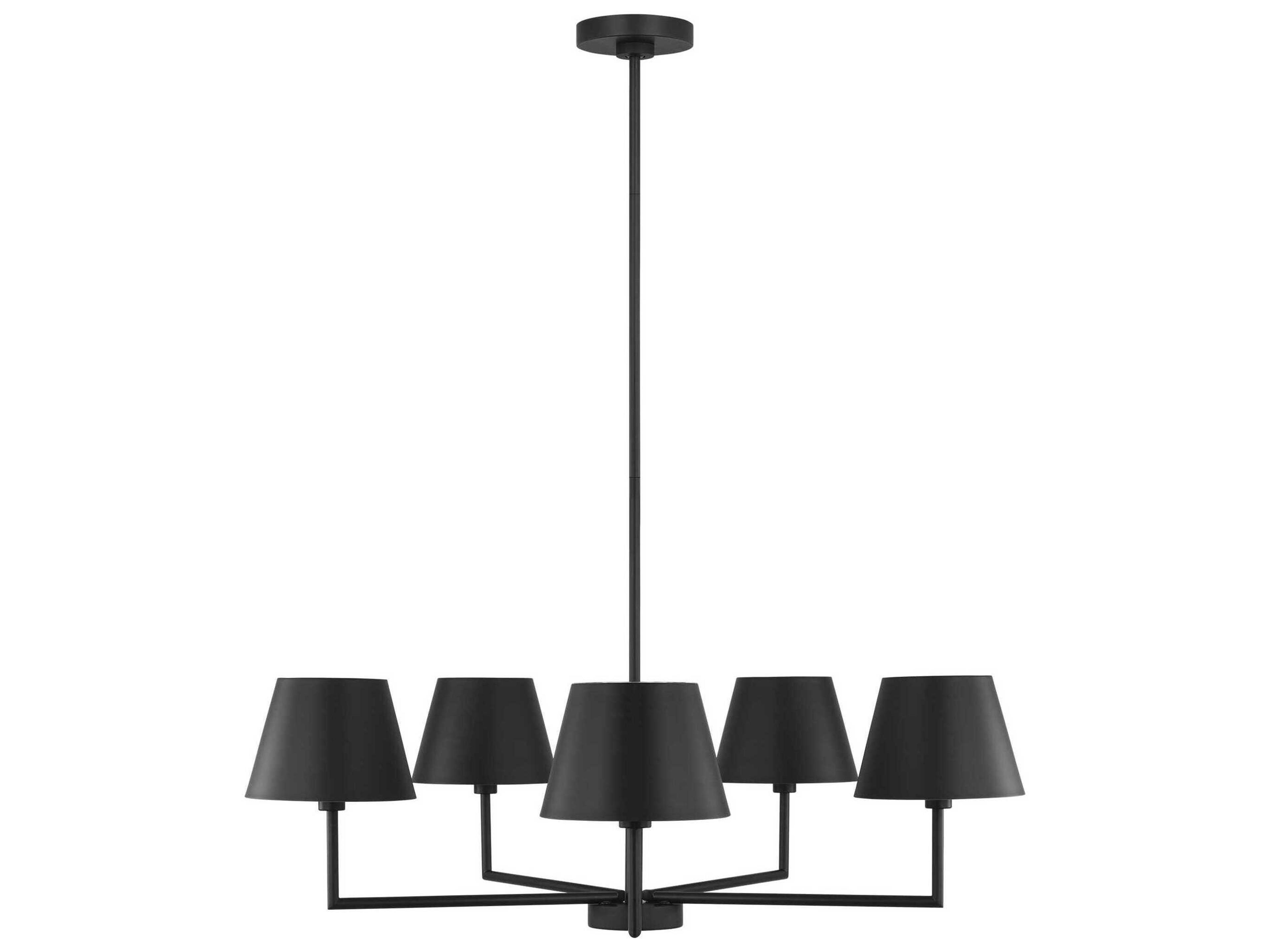 Visual Comfort Studio Ender 5-Light Midnight Black Chandelier