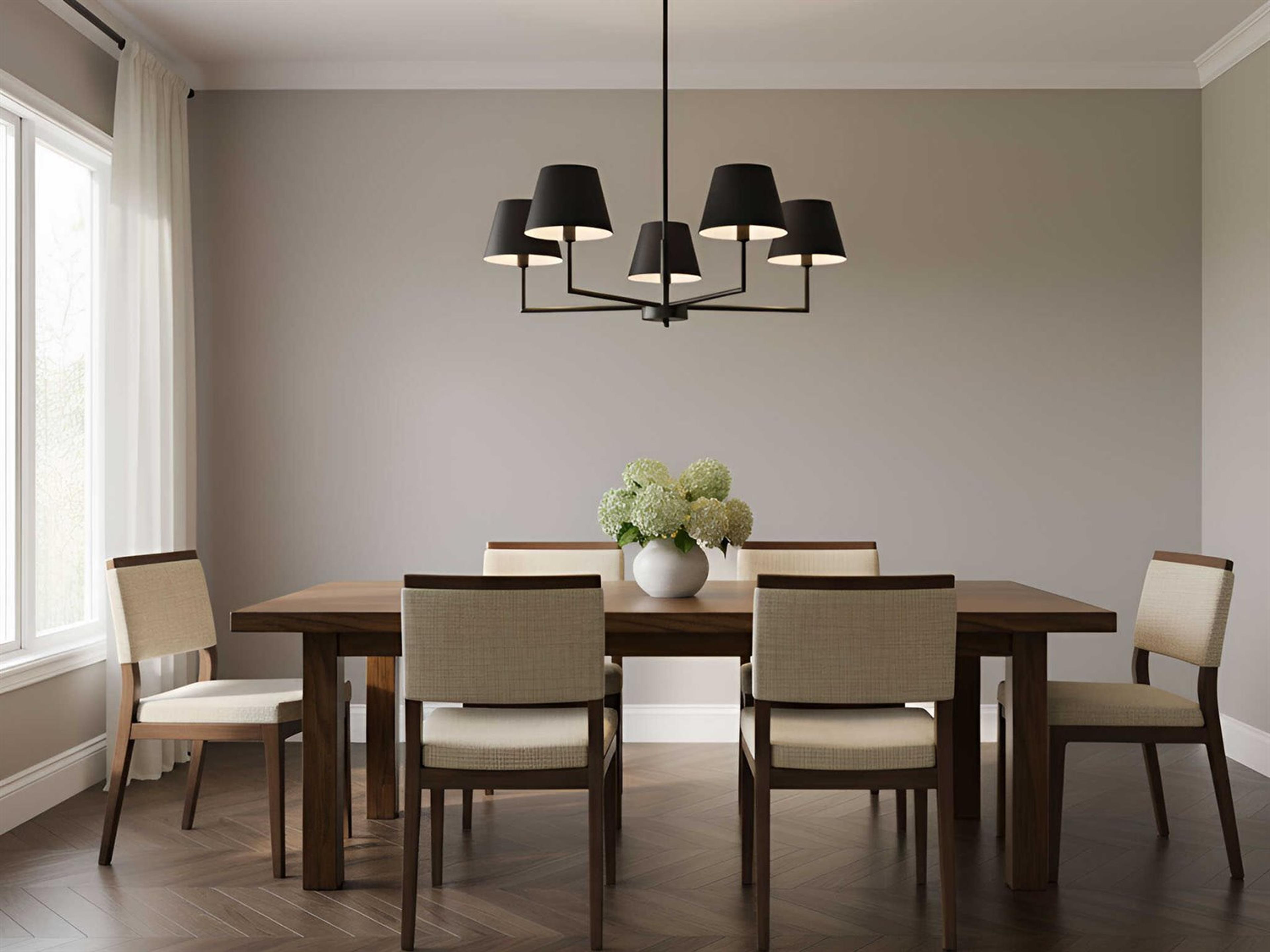 Visual Comfort Studio Ender 5-Light Midnight Black Chandelier