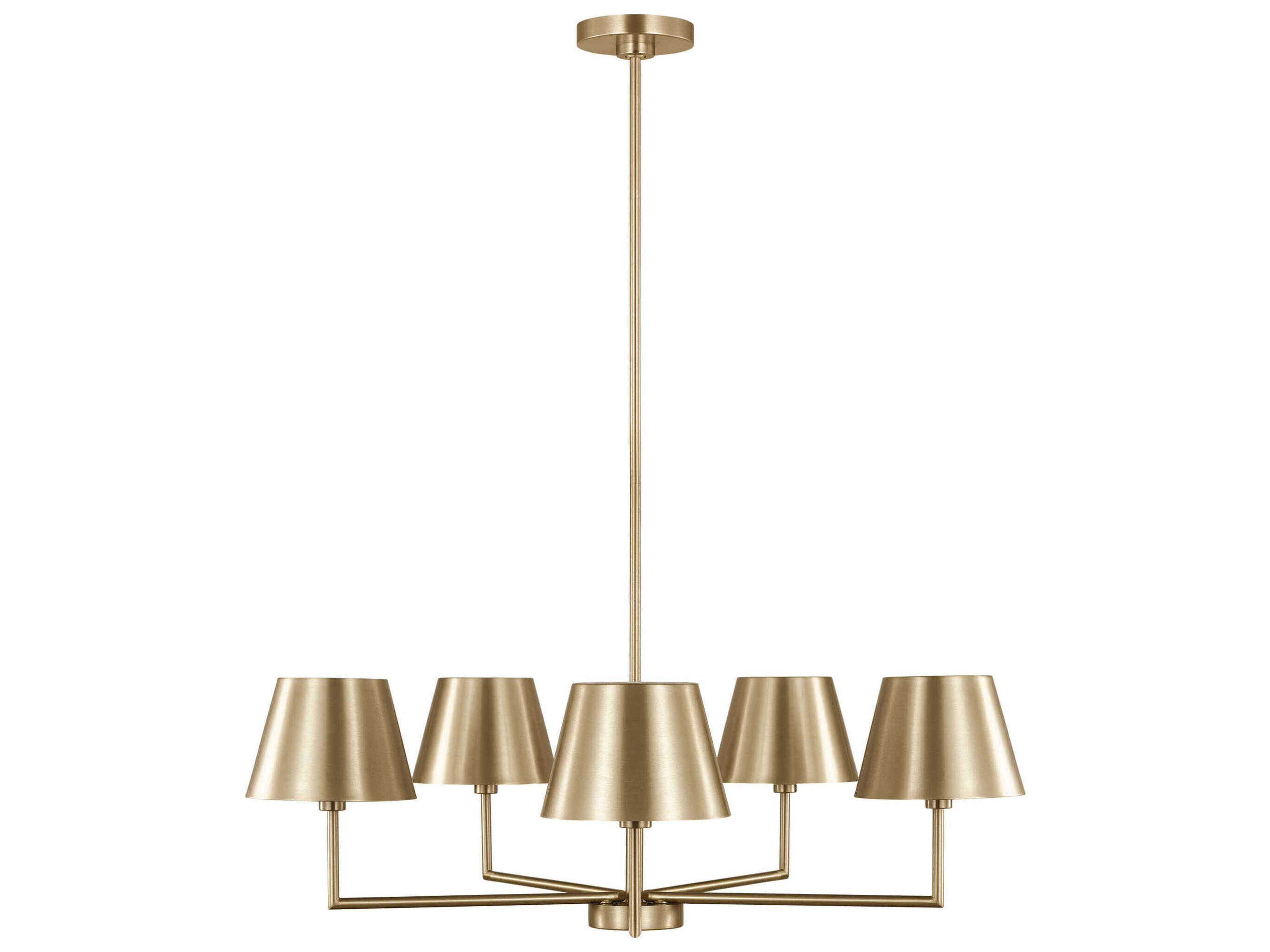Visual Comfort Studio Ender 5-Light Satin Brass Chandelier
