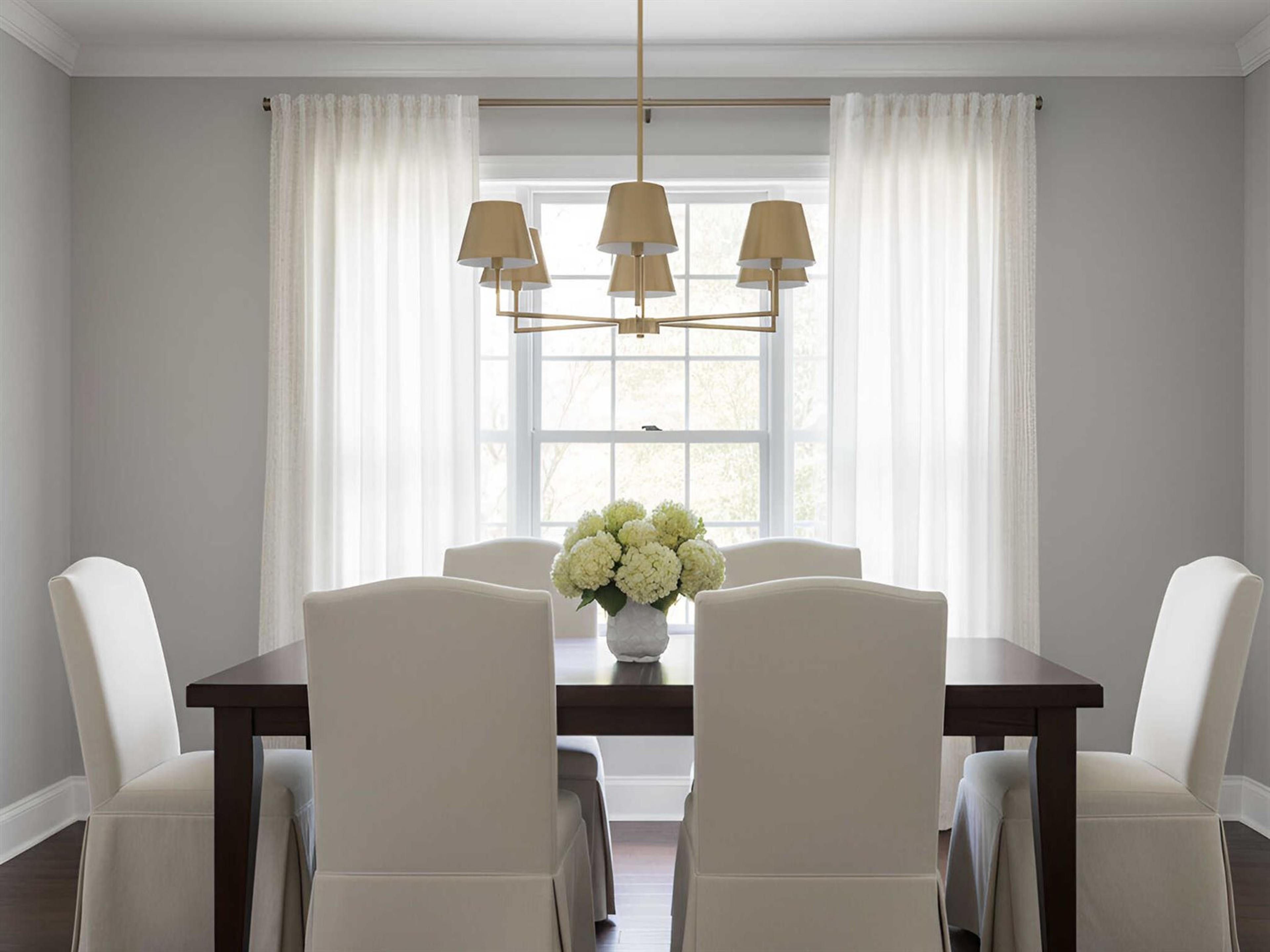 Visual Comfort Studio Ender 5-Light Satin Brass Chandelier