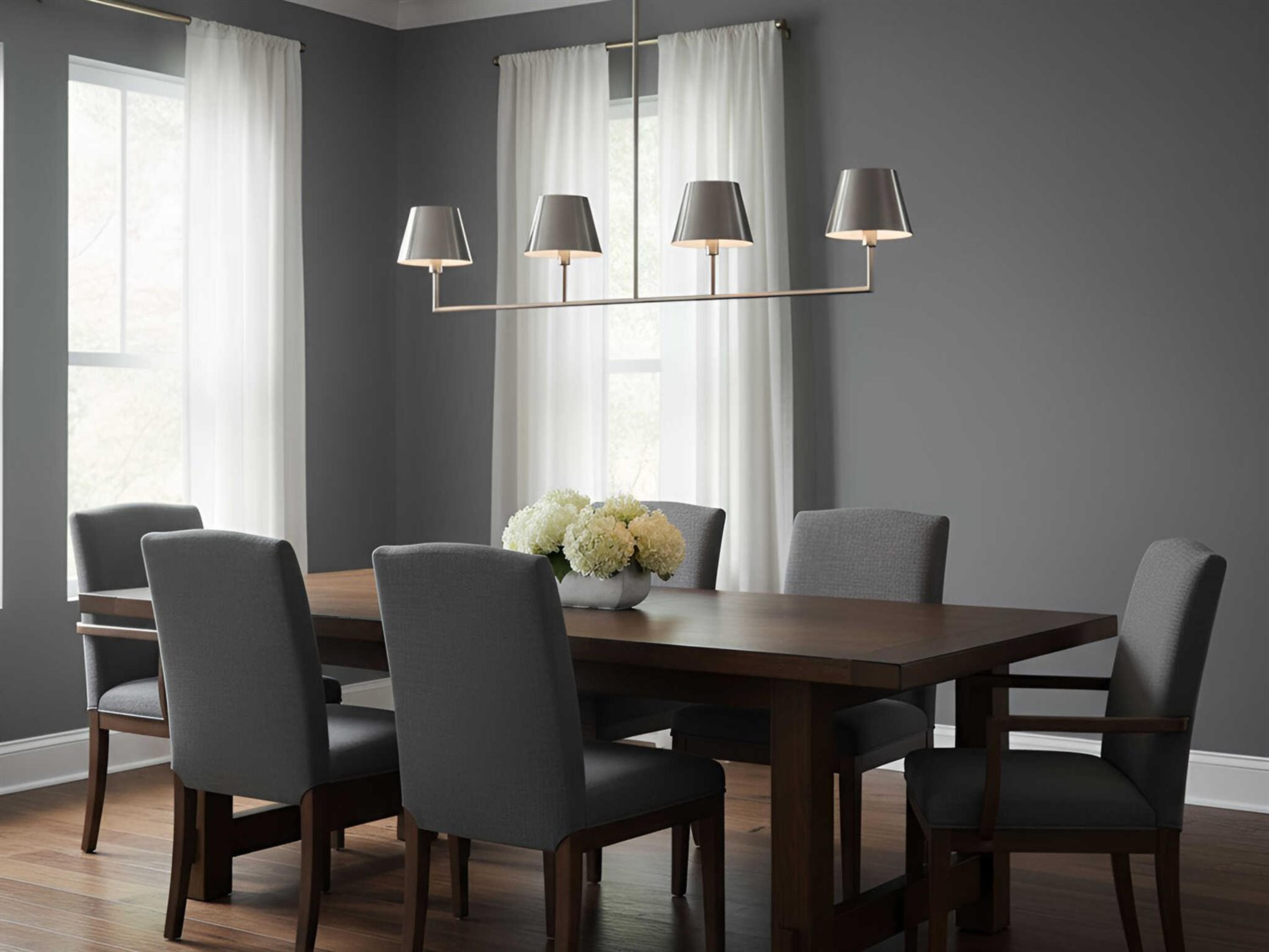 Visual Comfort Studio Ender 4-Light Brushed Nickel Island Pendant