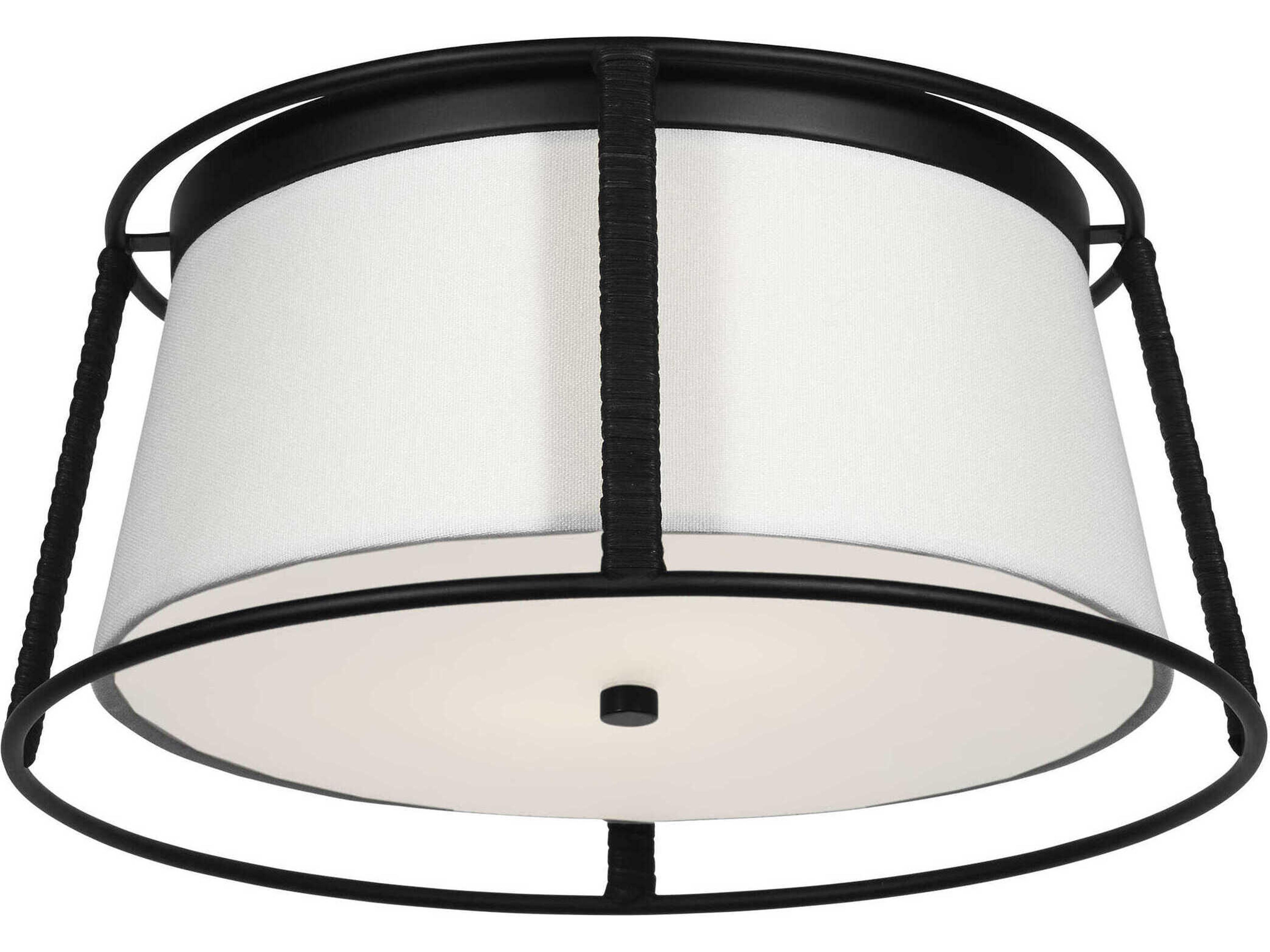 Visual Comfort Studio Cortes 2-Light Midnight Black Flush Mount