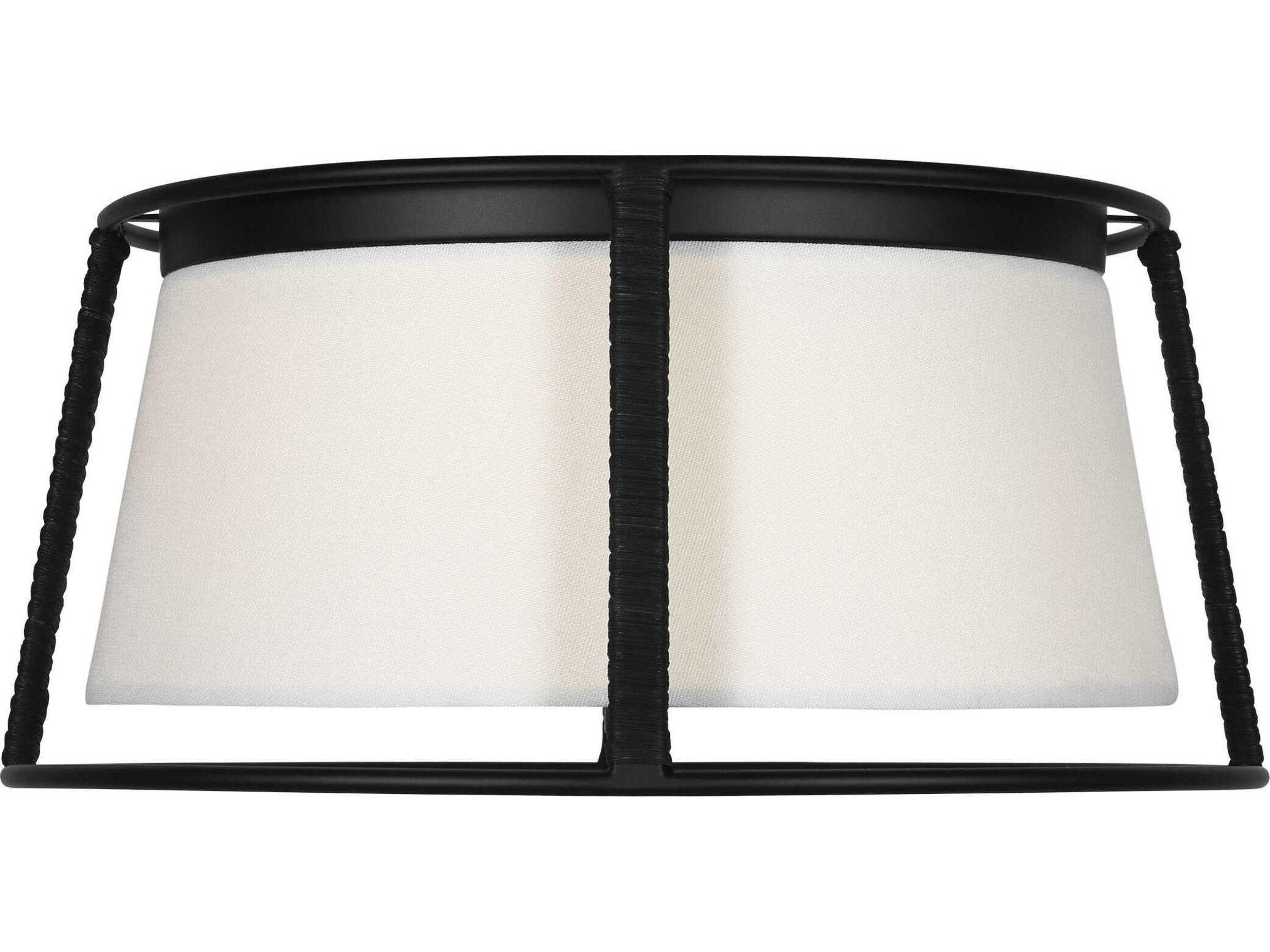 Visual Comfort Studio Cortes 2-Light Midnight Black Flush Mount
