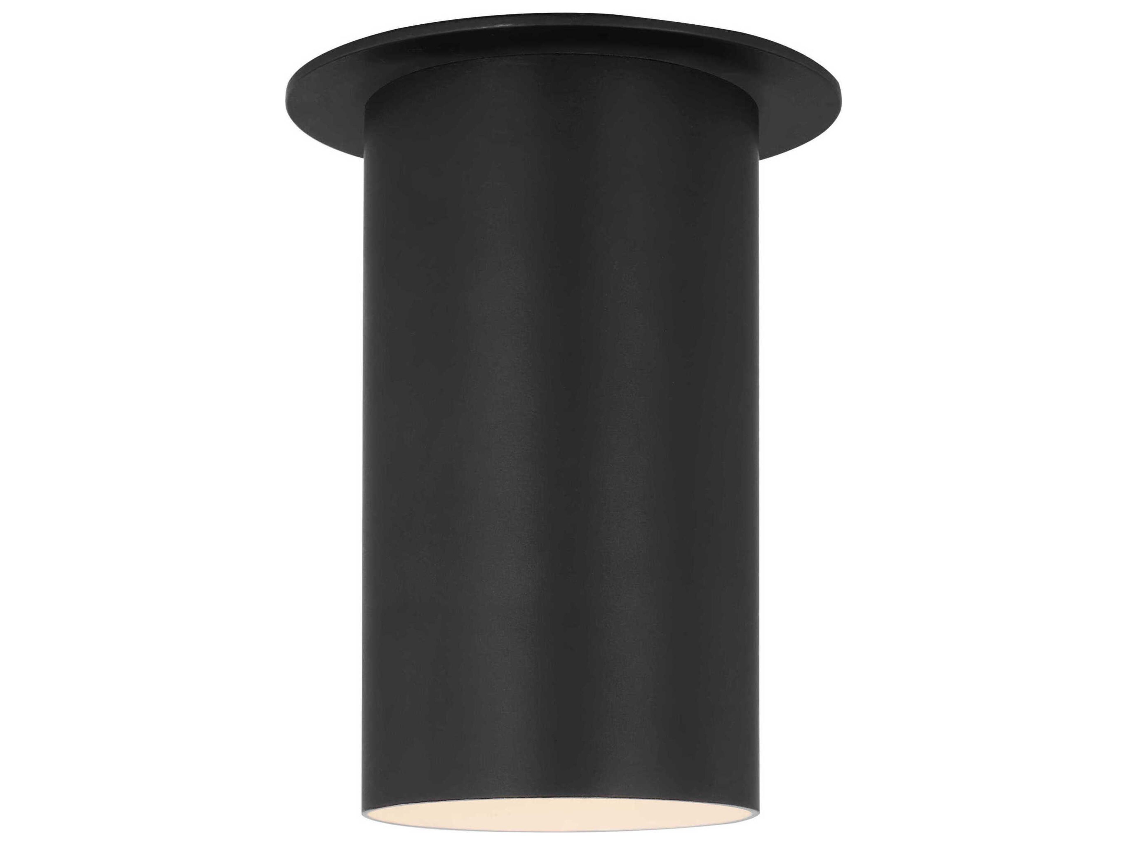 Visual Comfort Studio Archer 1-Light Midnight Black Cylinder Flush Mount