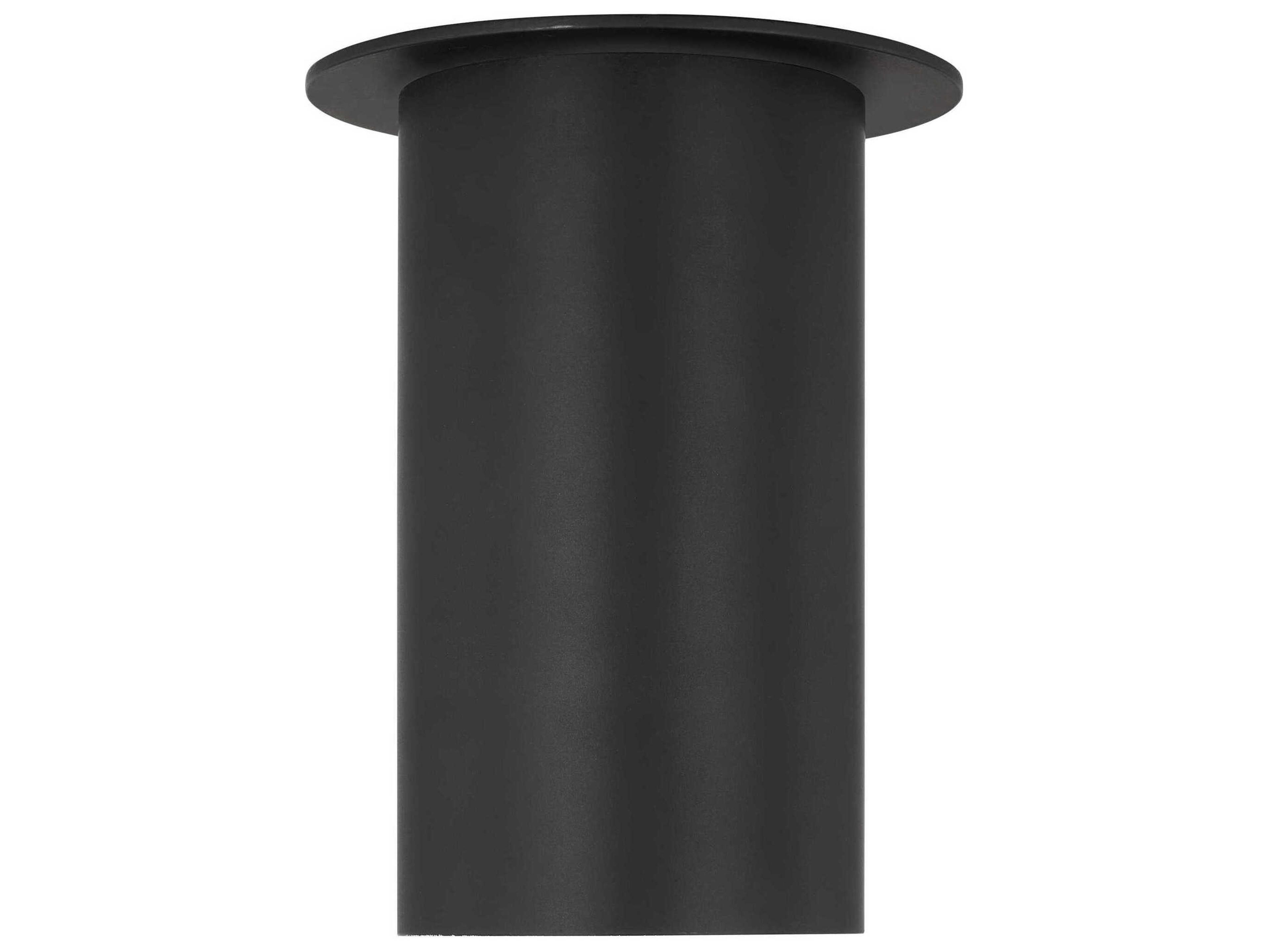 Visual Comfort Studio Archer 1-Light Midnight Black Cylinder Flush Mount