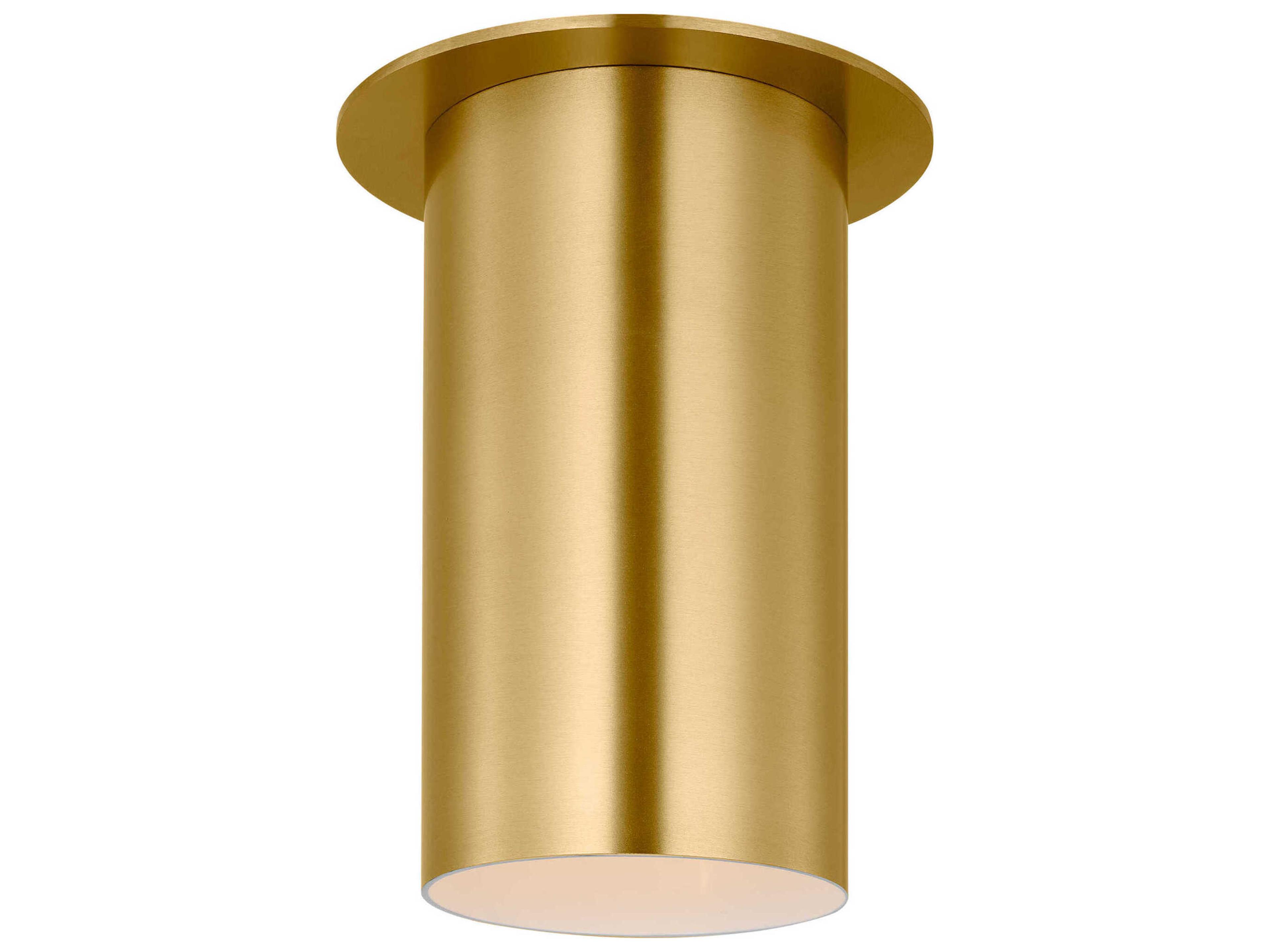 Archer 1-Light Small Flush Mount Ceiling Light Satin Brass