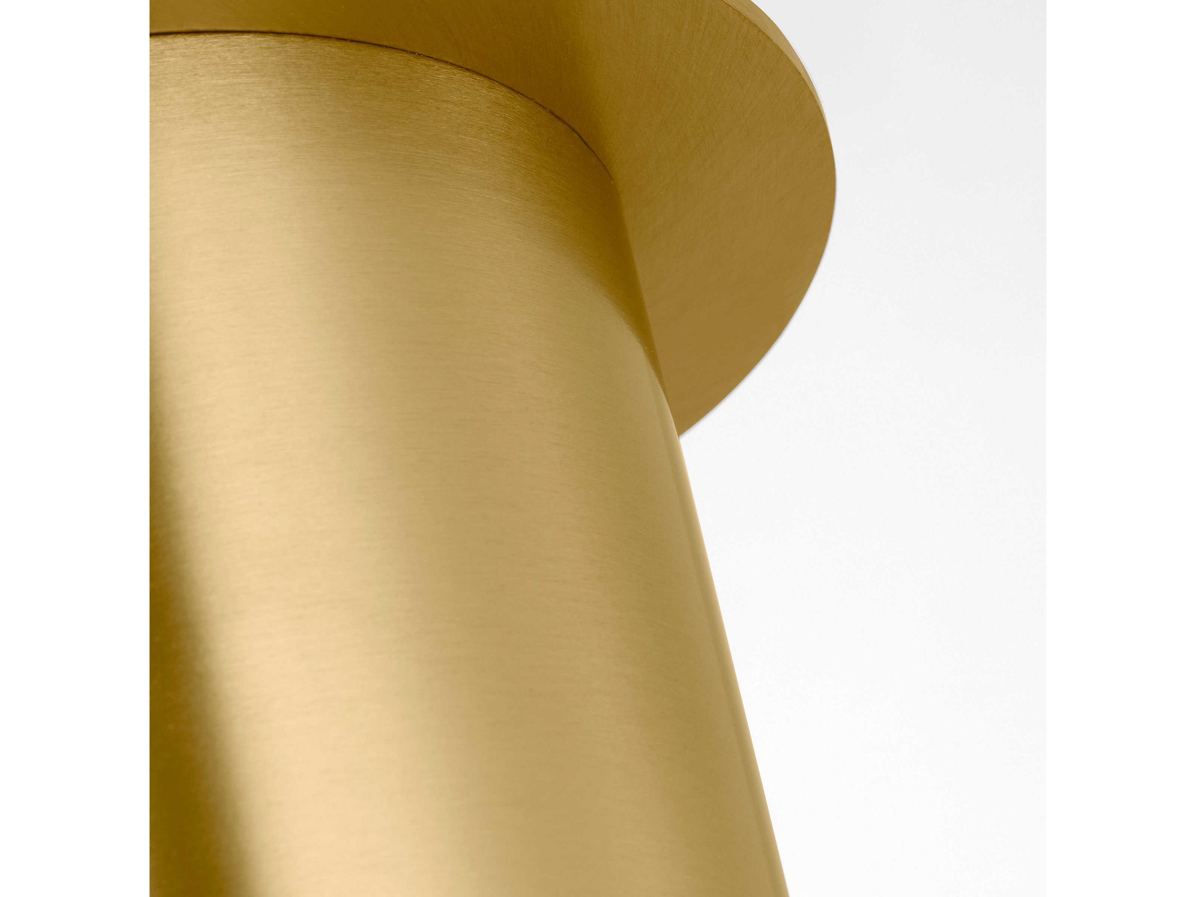 Visual Comfort Studio Archer 1-Light Satin Brass Cylinder Flush Mount