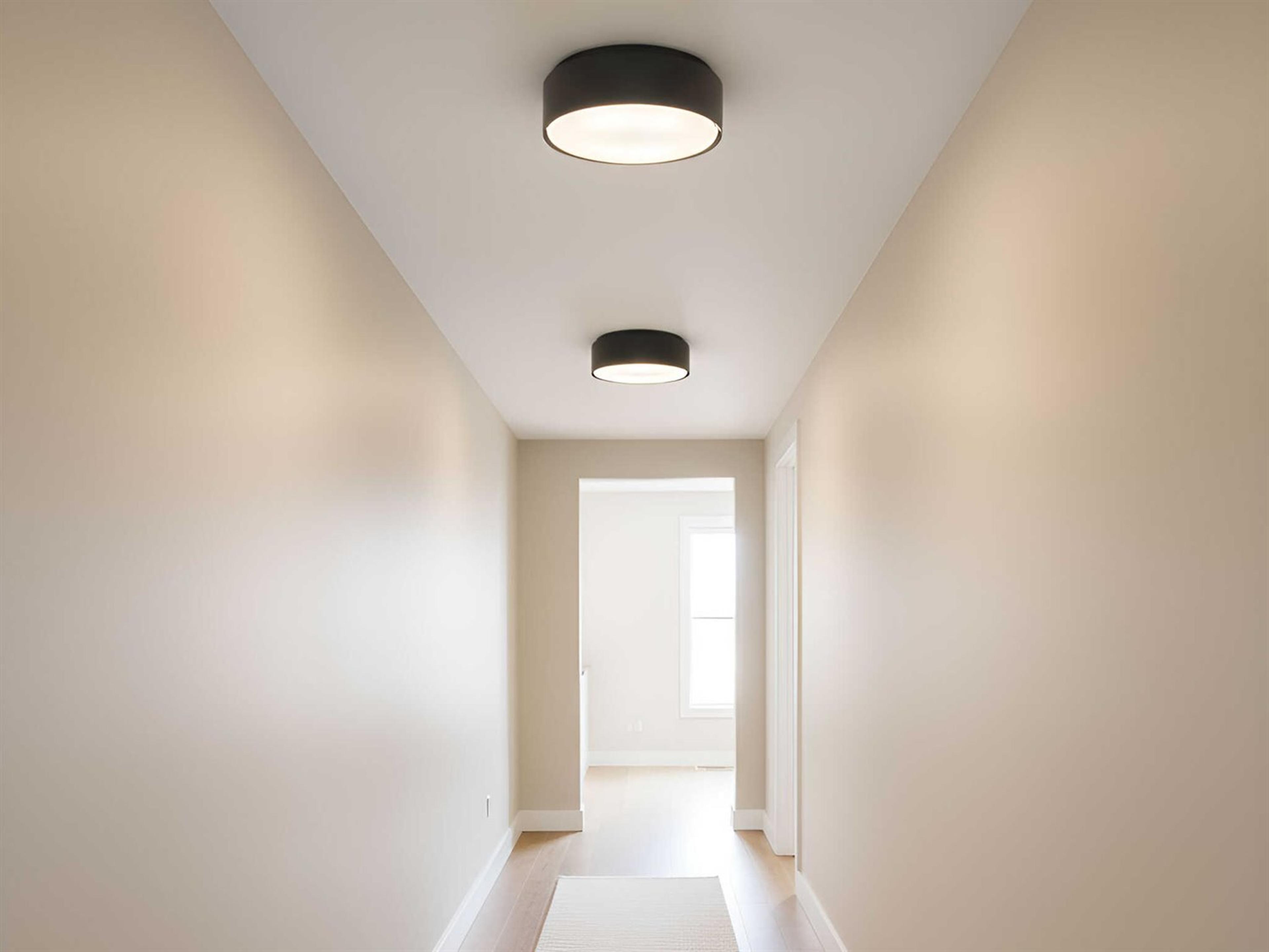 Visual Comfort Studio Dartmore 2-Light Midnight Black Drum Flush Mount