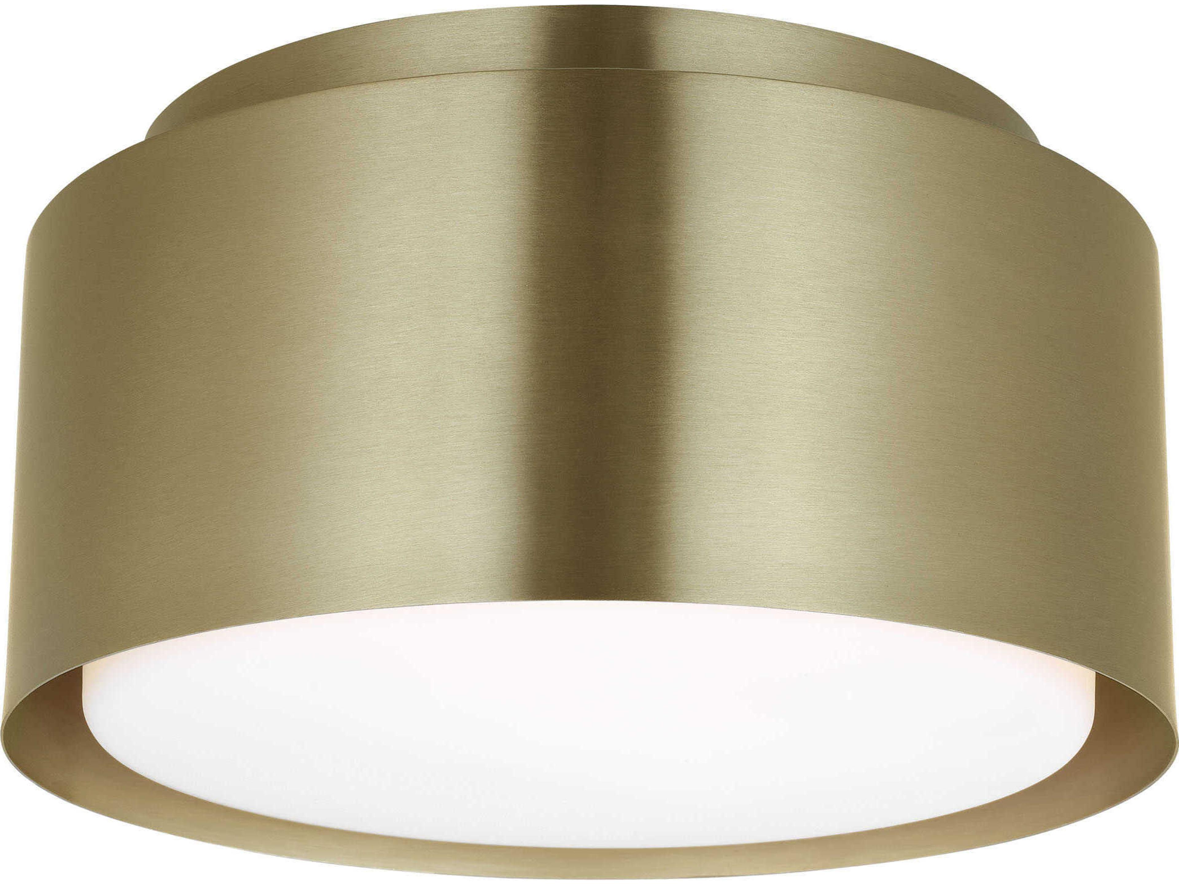 Flush Mount Dartmore 1 Light Satin Brass