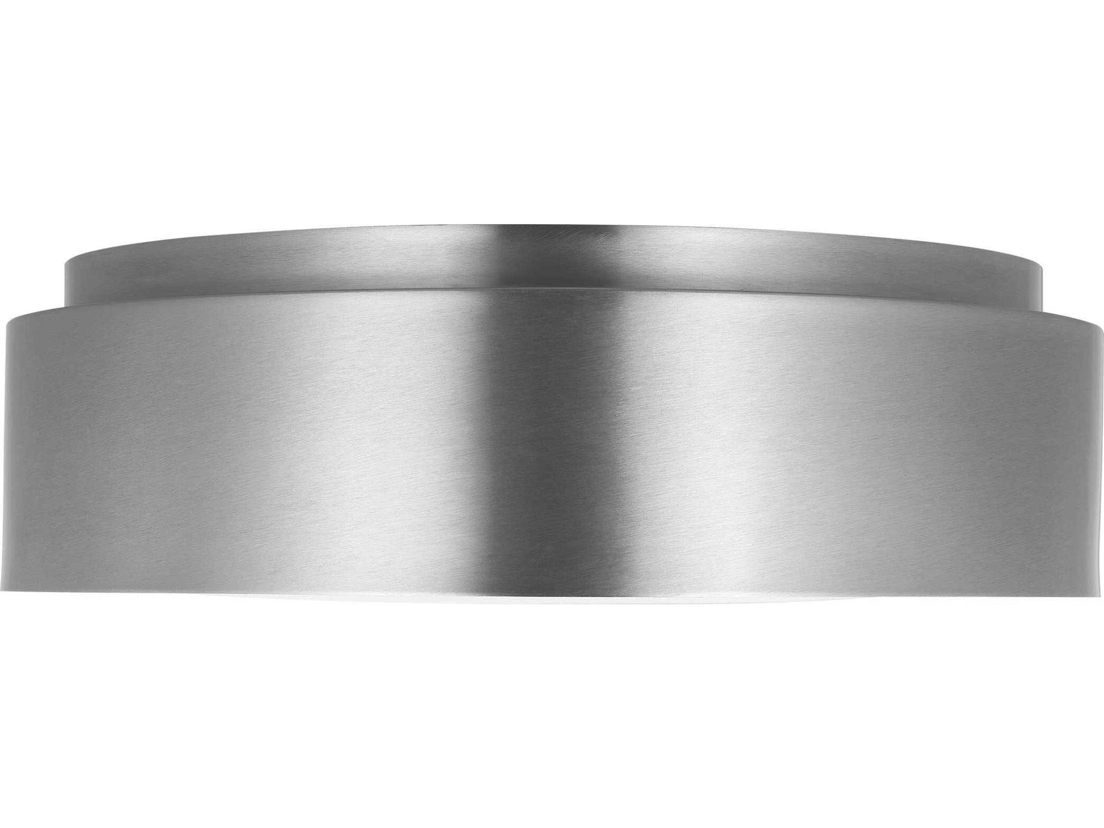 Visual Comfort Studio Dartmore 3-Light Brushed Nickel Drum Flush Mount