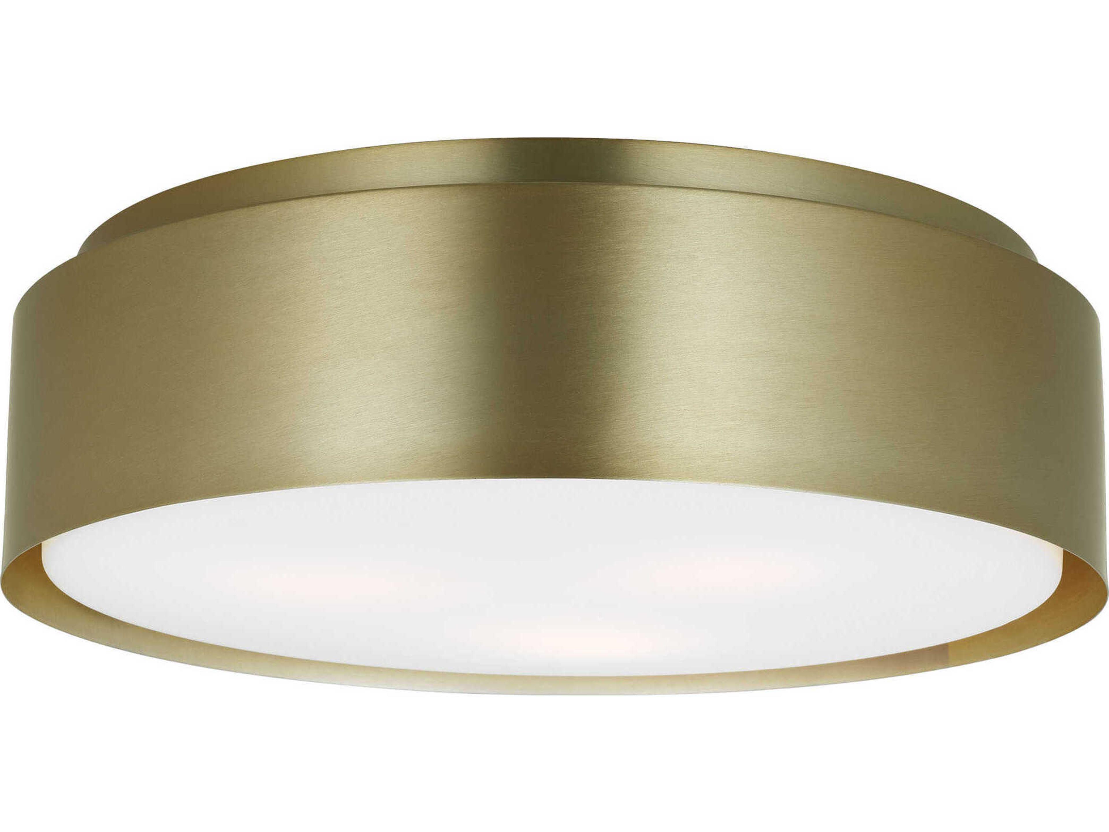 Dartmore 18 Inch Drum Flush Mount Ceiling Light Satin Brass