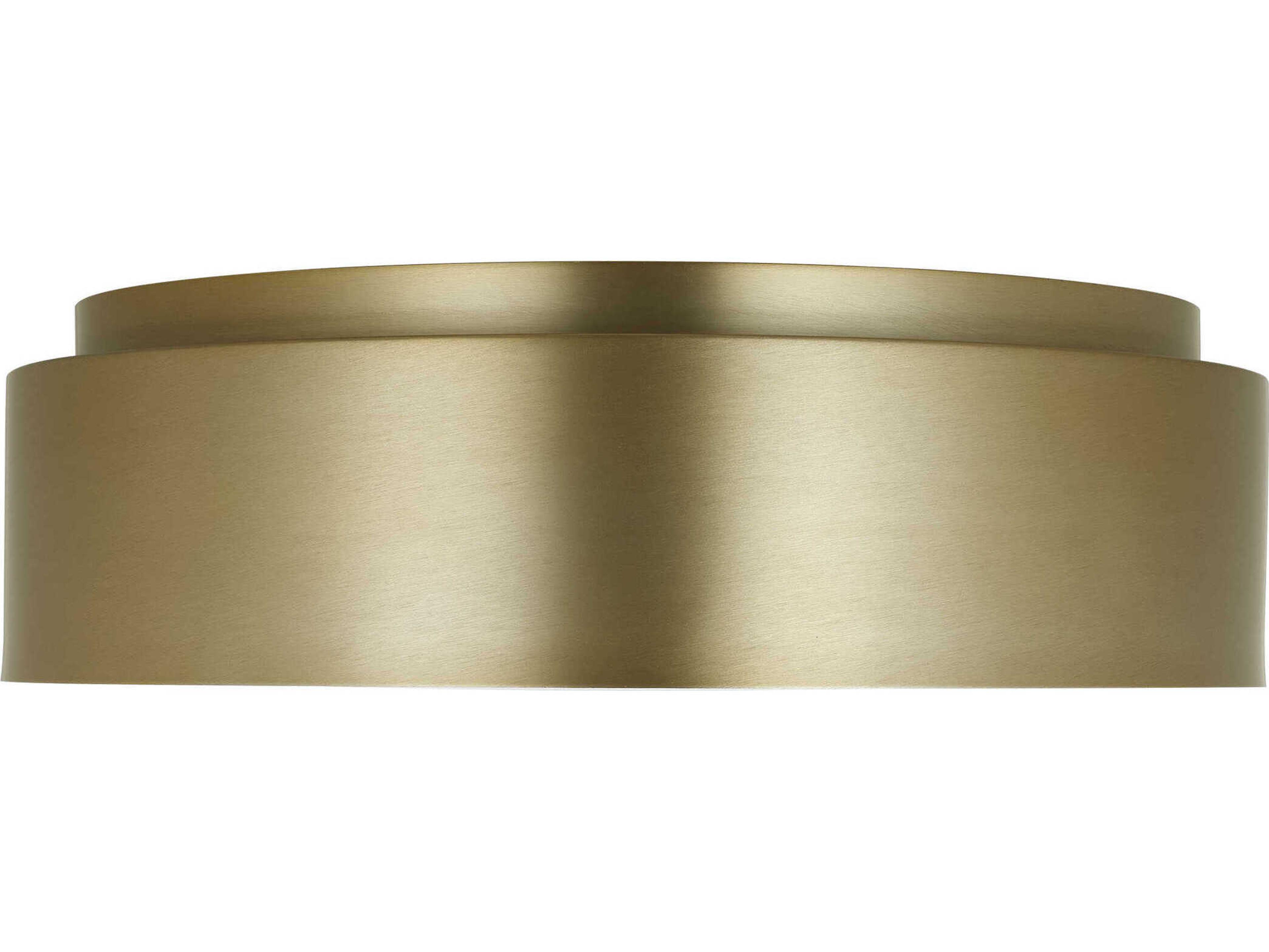 Visual Comfort Studio Dartmore 3-Light Satin Brass Drum Flush Mount