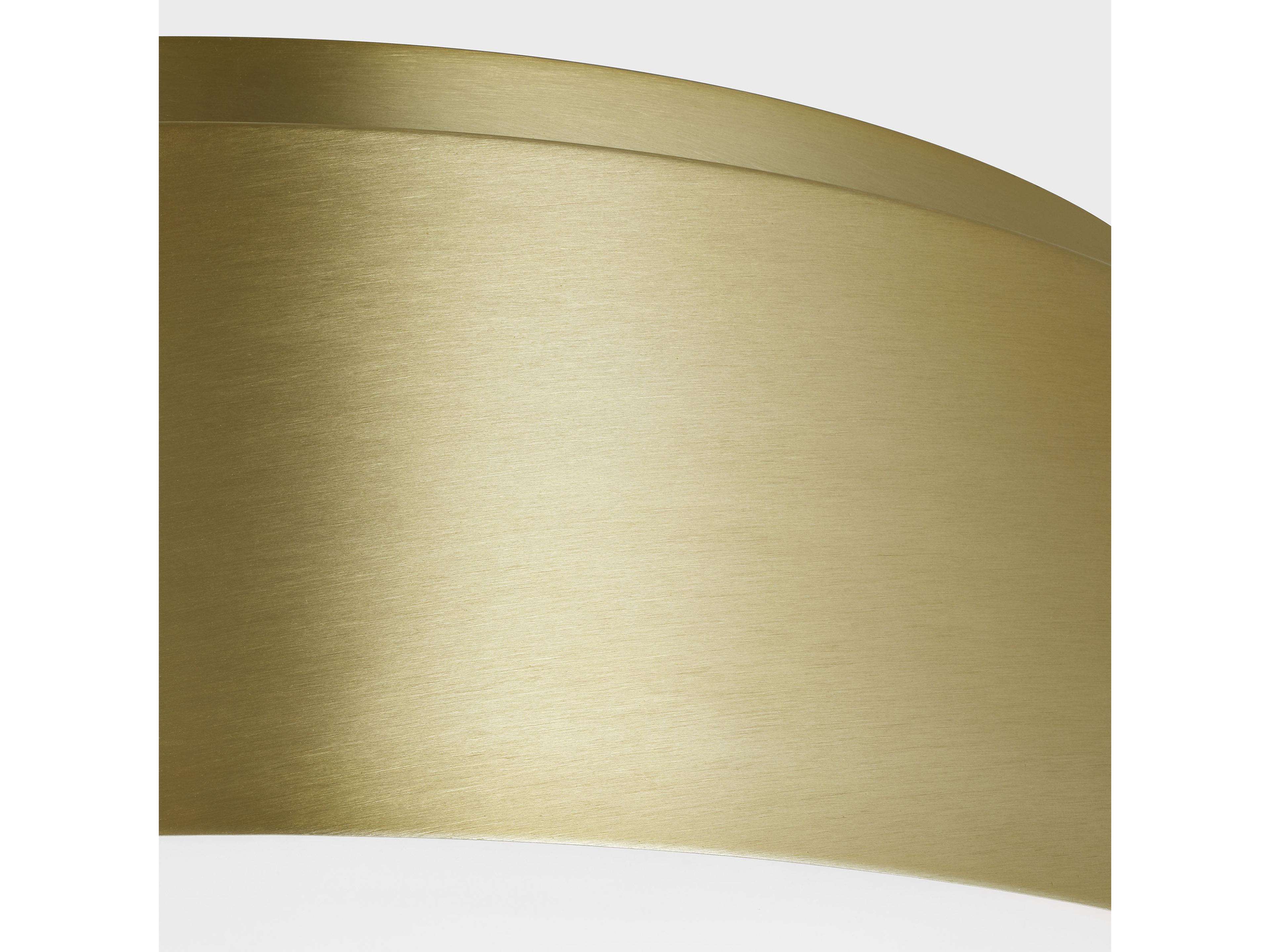 Visual Comfort Studio Dartmore 3-Light Satin Brass Drum Flush Mount
