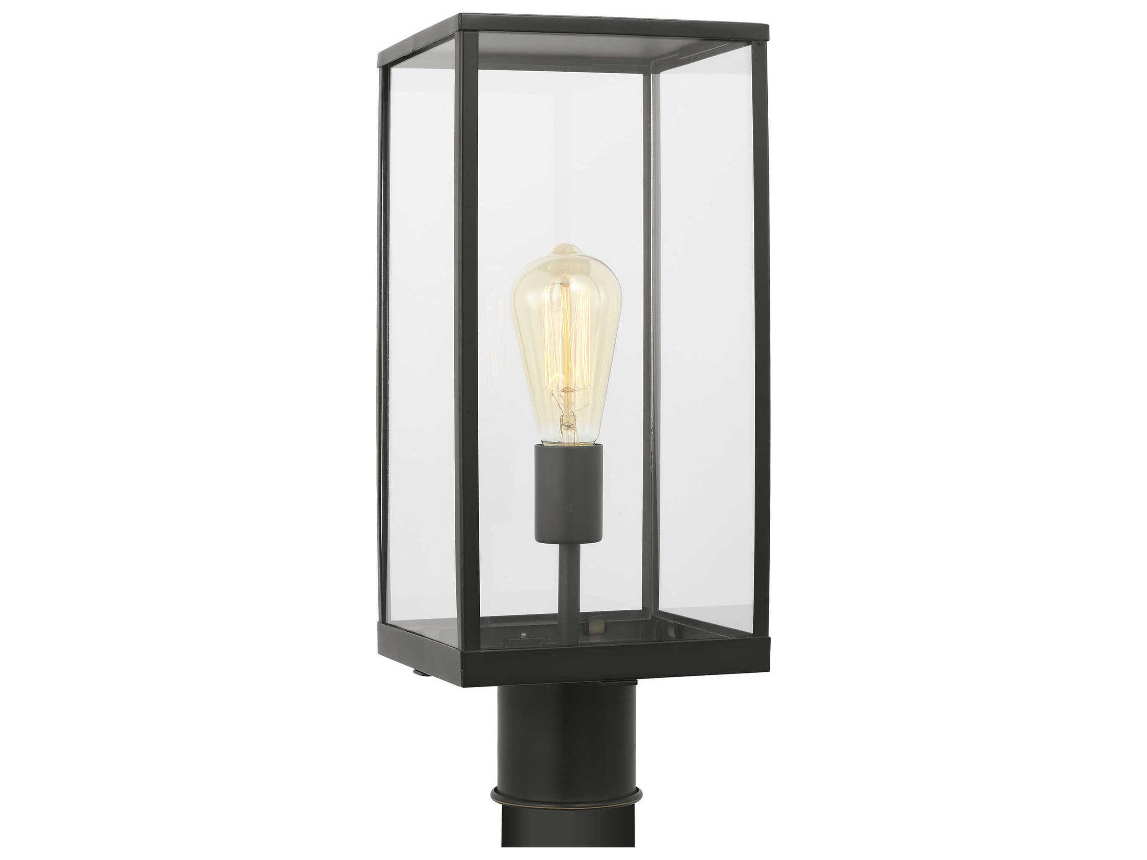 Howell Modern Antique Bronze Outdoor Post Lantern
