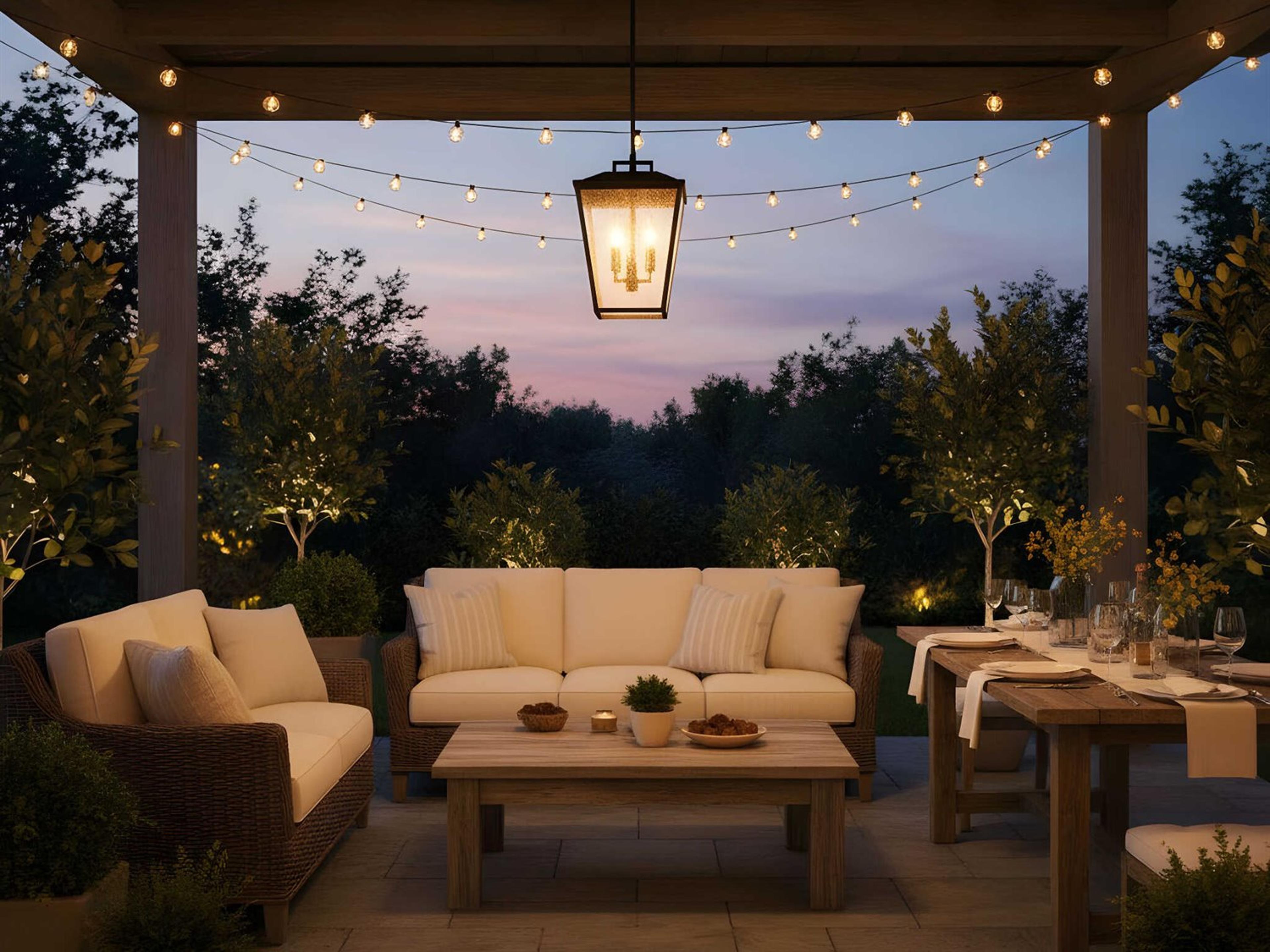 Visual Comfort Studio Kennewick 2-Light Outdoor Hanging Light