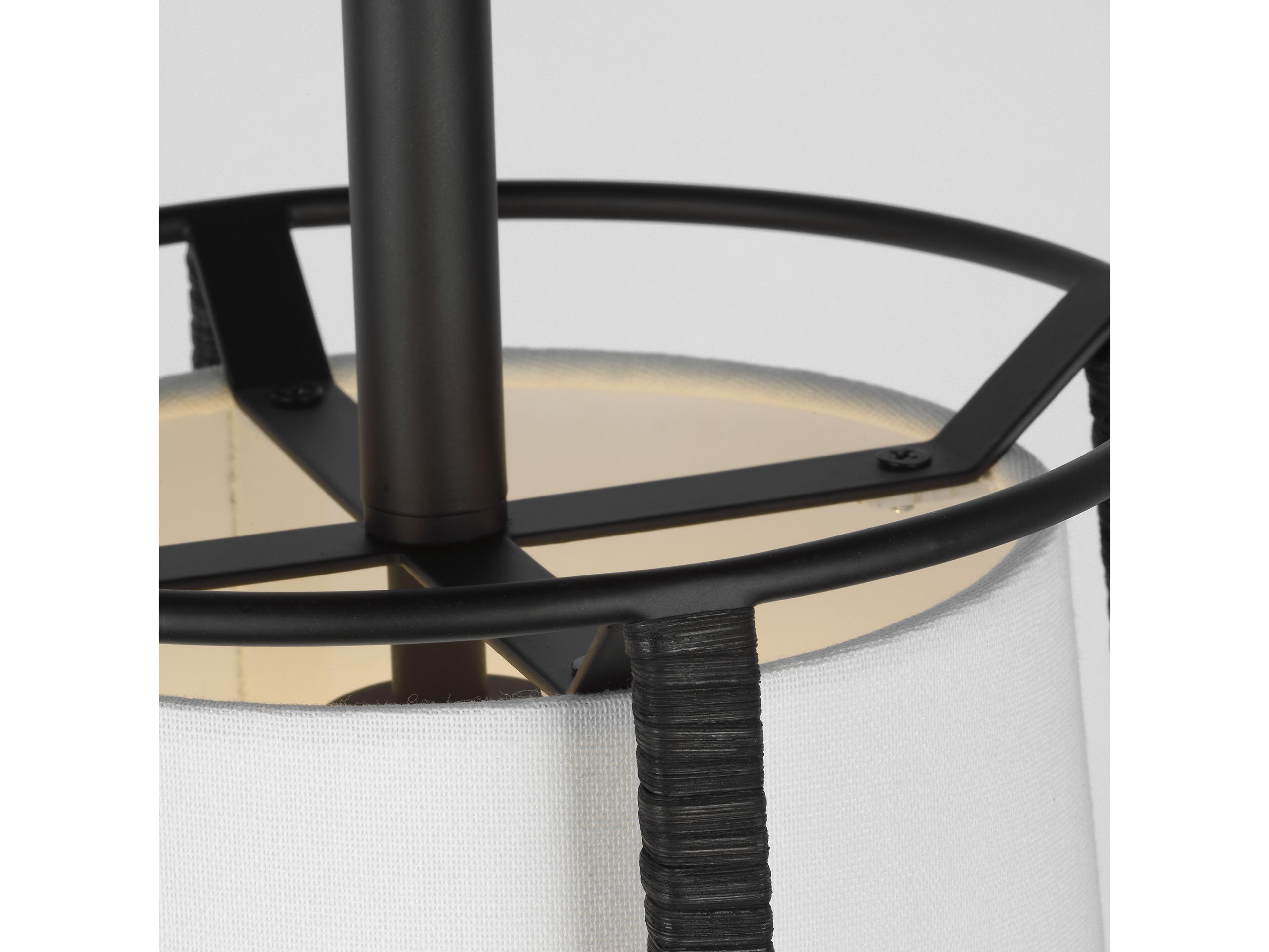 Visual Comfort Studio Cortes 1-Light Midnight Black Drum Mini Pendant