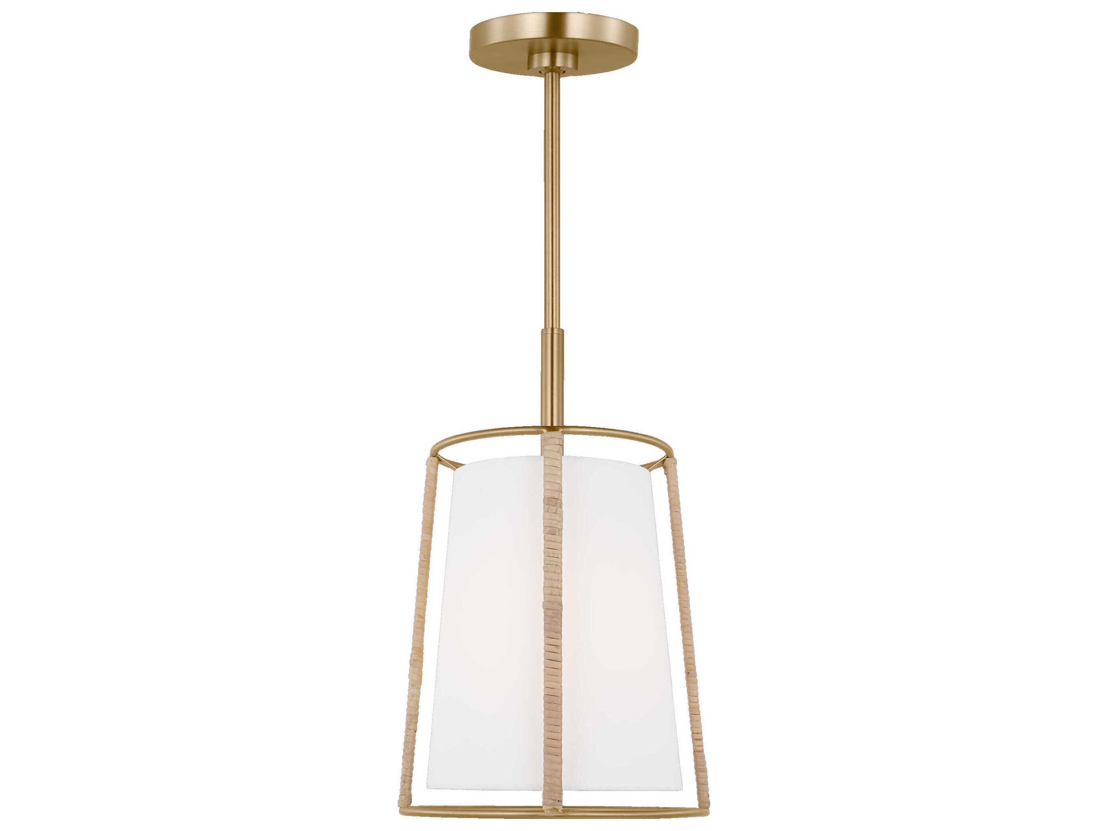 1 Light Pendant Cortes Satin Brass Rattan