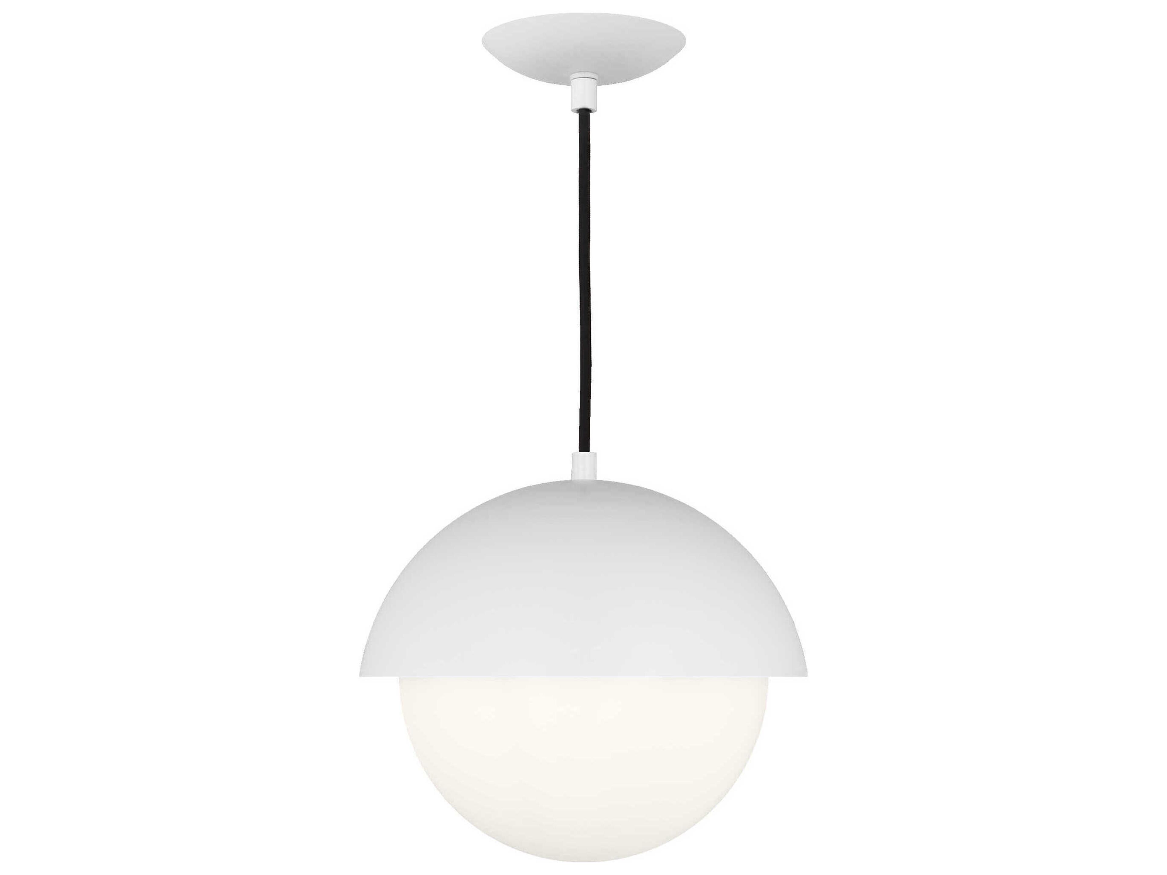 Hyde Medium Pendant Light Matte White Opal Glass