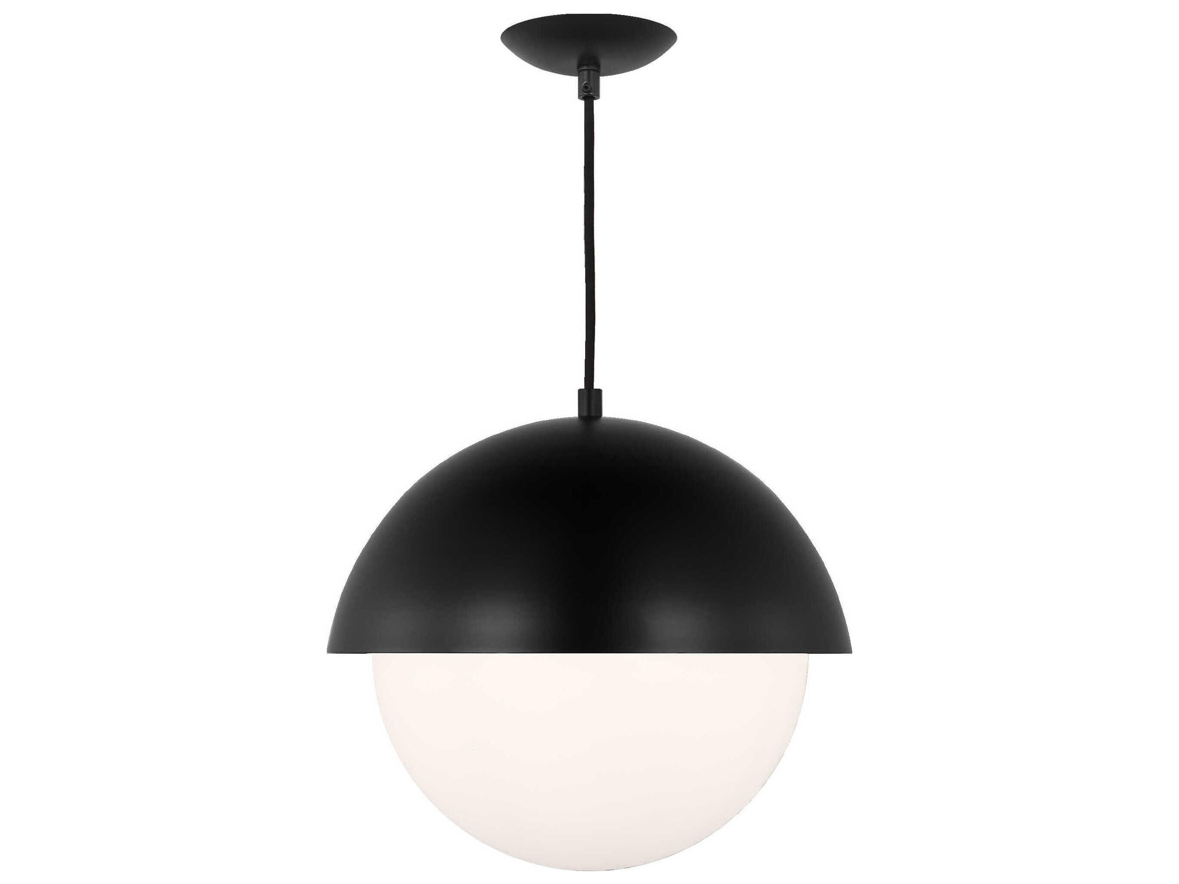 Large Pendant Light Hyde Midnight Black Opal Glass