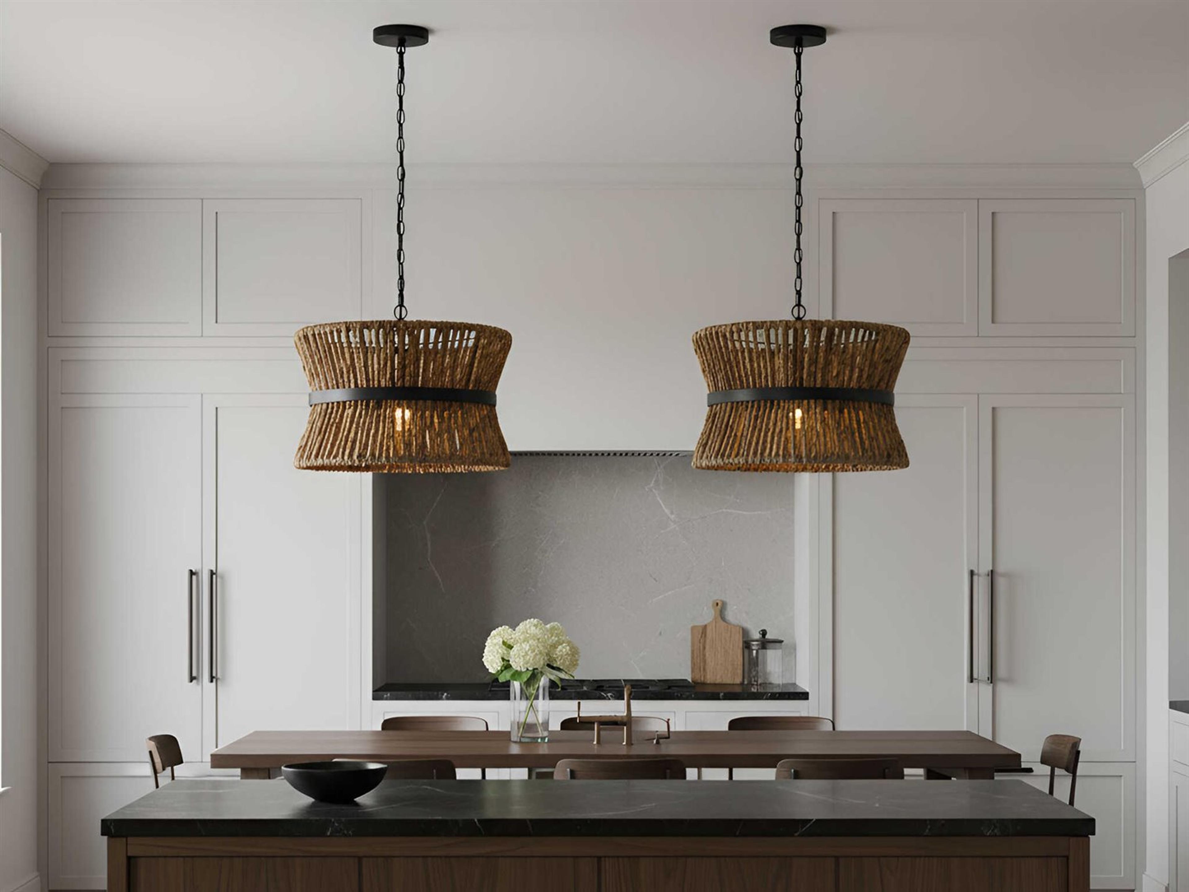 Visual Comfort Studio Thurlo 2-Light Midnight Black Brown Pendant
